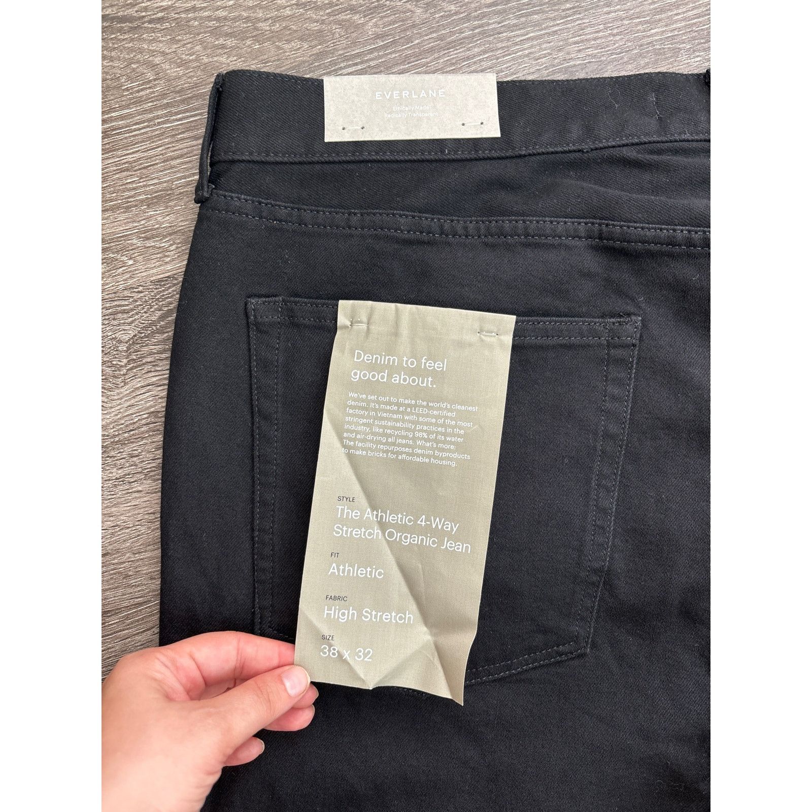 Everlane NWT Everlane The Athletic Stretch Organic Jean Black 38x32 Size 38" / US 16 / IT 52 - 8 Thumbnail