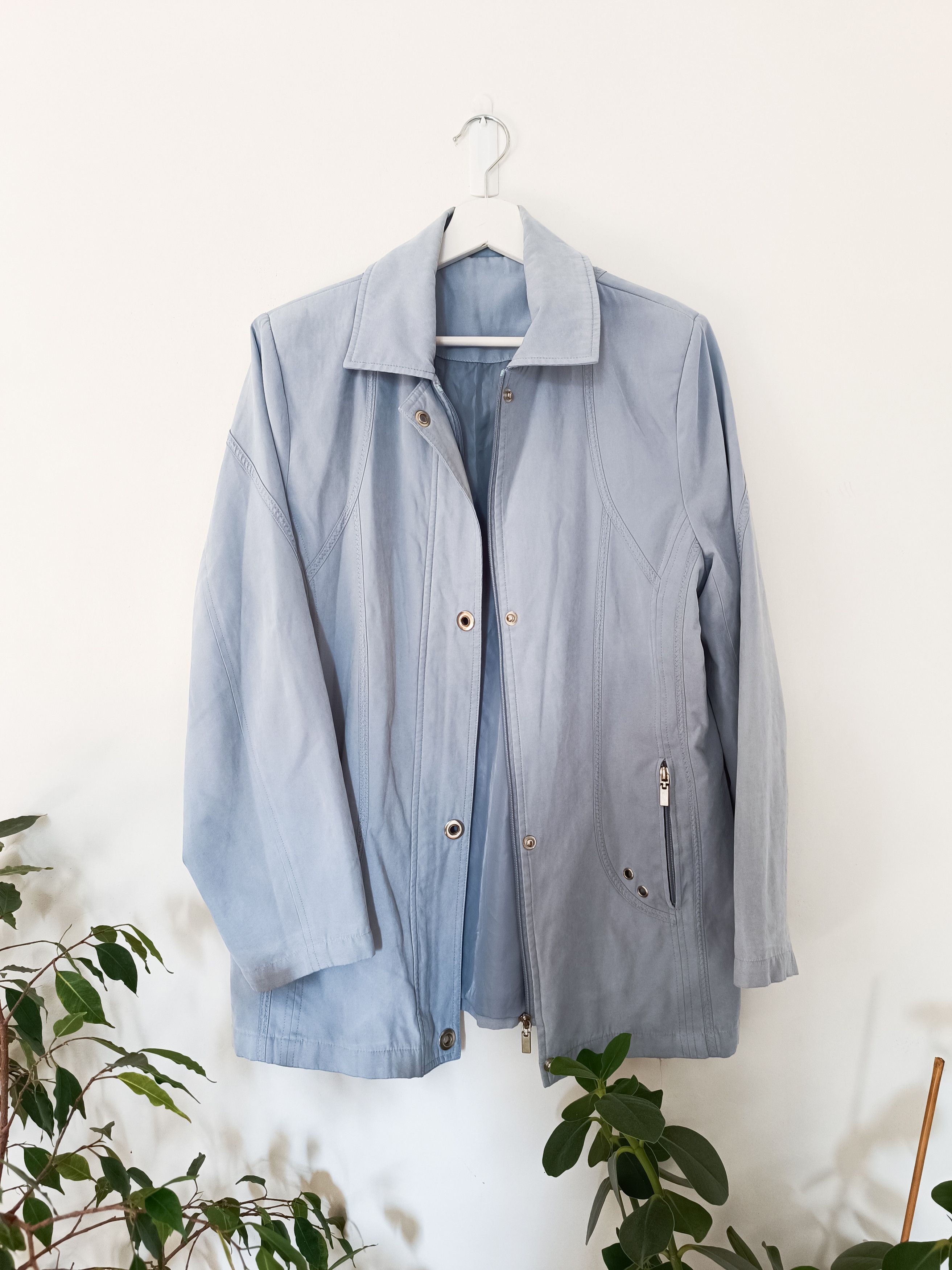 Vintage Baby blue coat / jacket Size L / US 10 / IT 46 - 1 Thumbnail