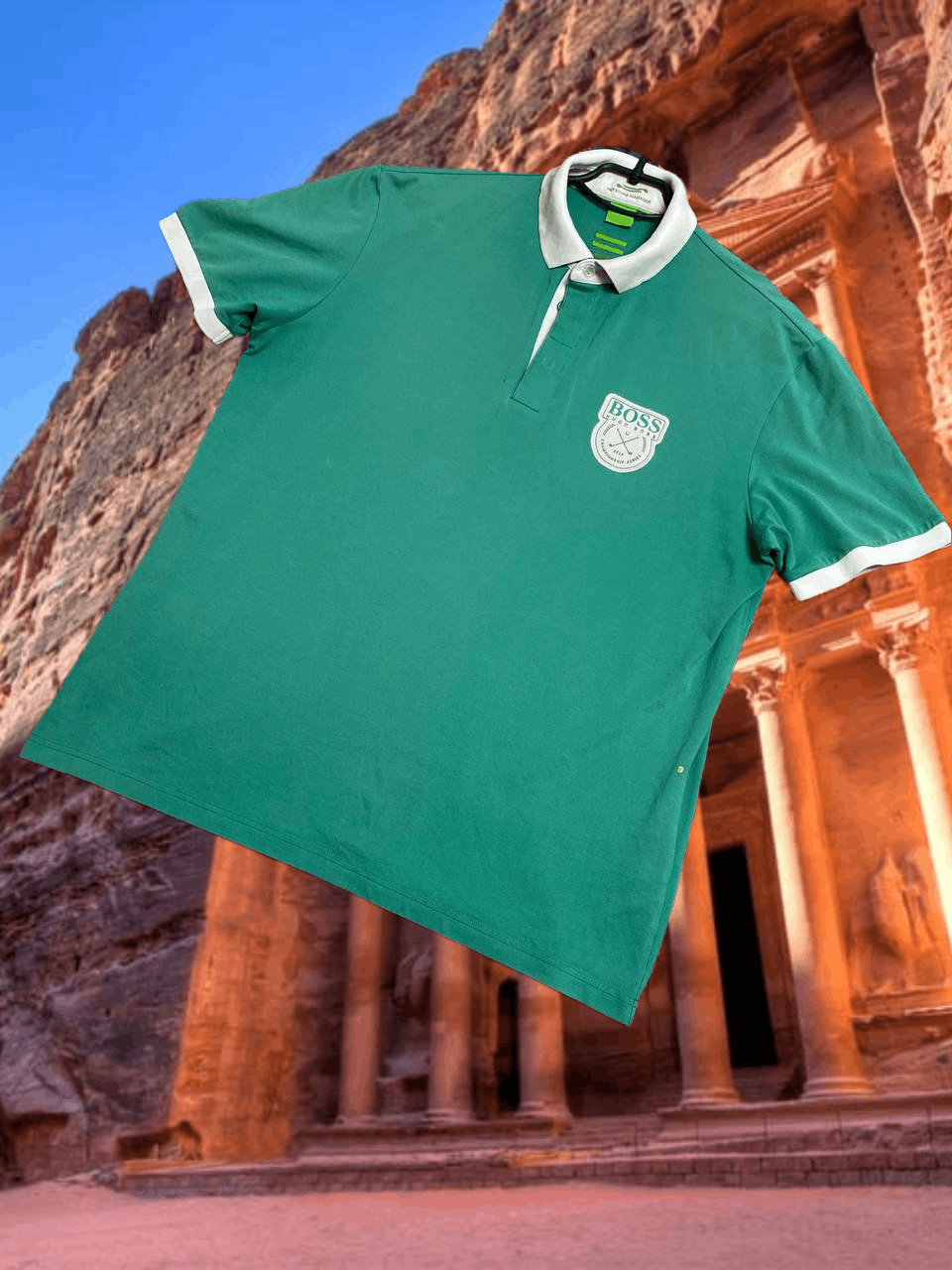 Hugo Boss Streetwear T-Shirt Hugo Boss green Y2K Vintage Size US XL / EU 56 / 4 - 1 Thumbnail
