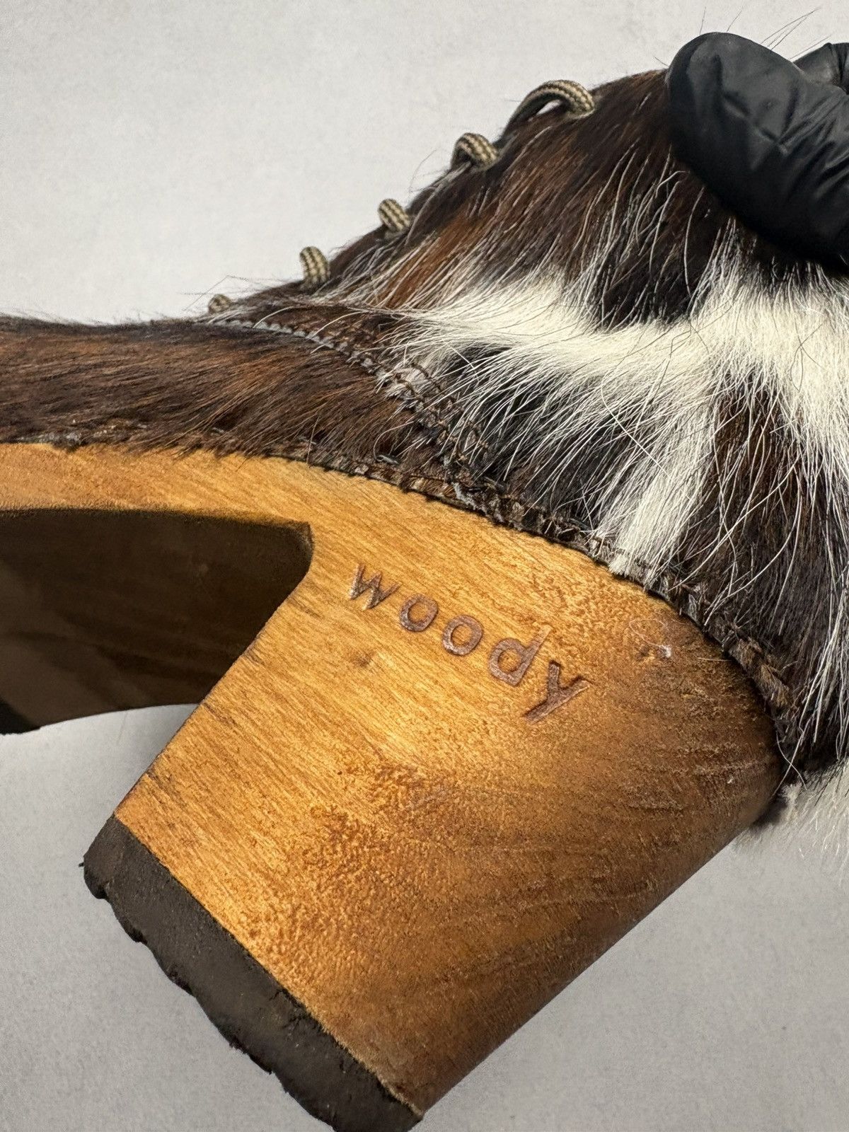 Other Woody Wood-O-Flex Cowhide Fur Ankle Boots Size 38 AvantGarde Size US 8 / IT 38 - 6 Thumbnail