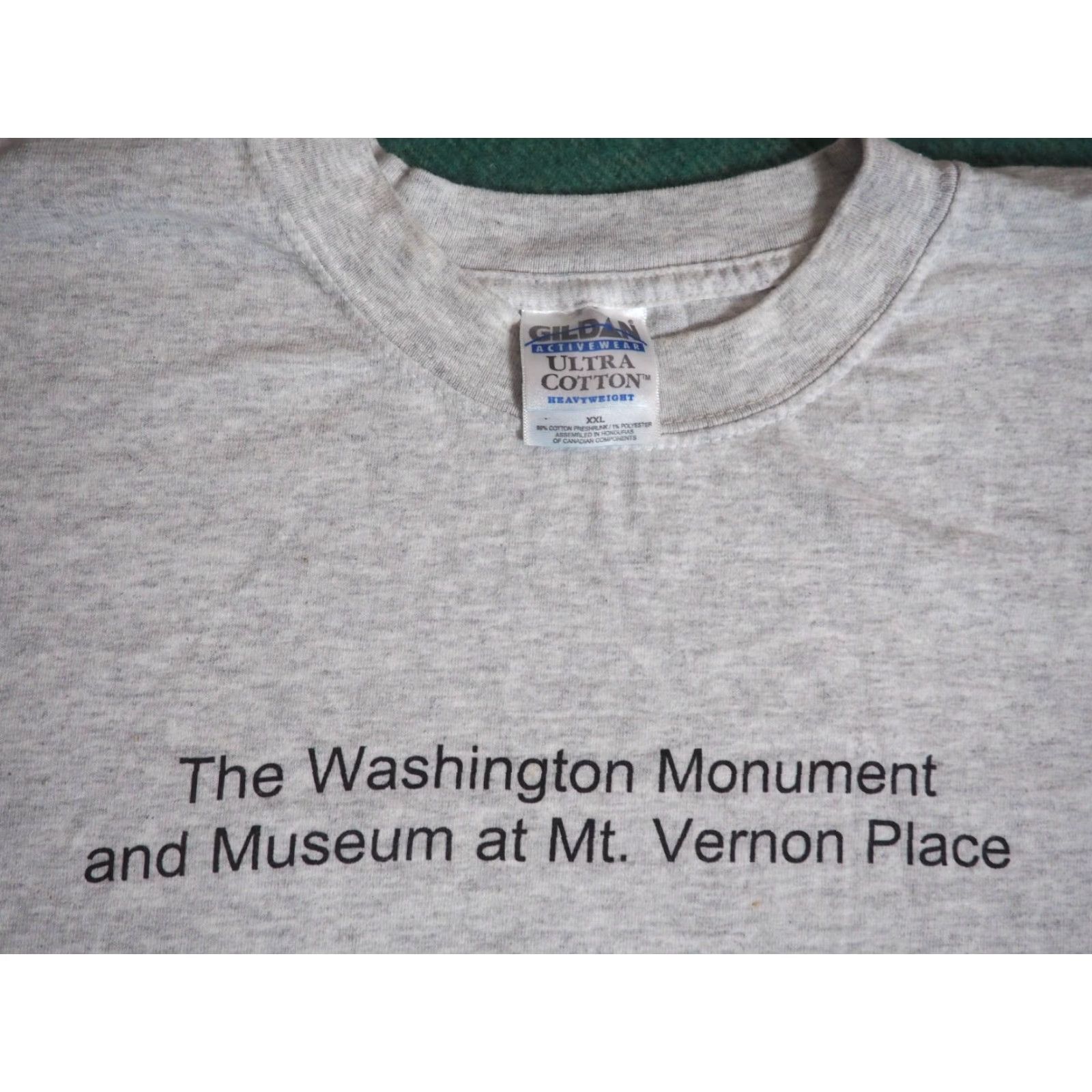 Gildan VTG Gildan T-Shirt 2XL Gray Graphic Tee Men 2000s 90s Photo Art Baltimore Washington Monument Shirt Size US XXL / EU 58 / 5 - 6 Thumbnail