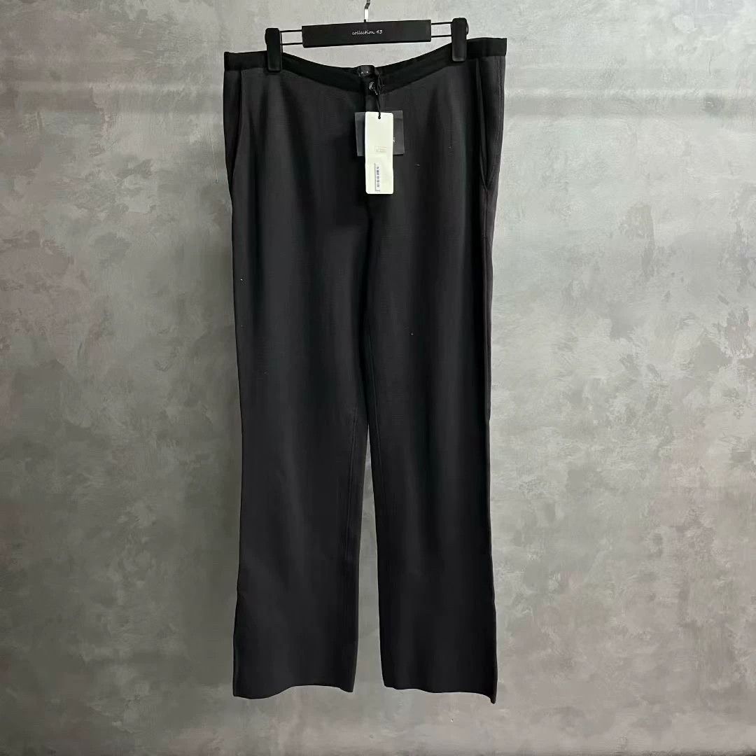 Lanvin lanvin dark gray wide-leg casual pants Size US 32 / EU 48 - 1 Thumbnail