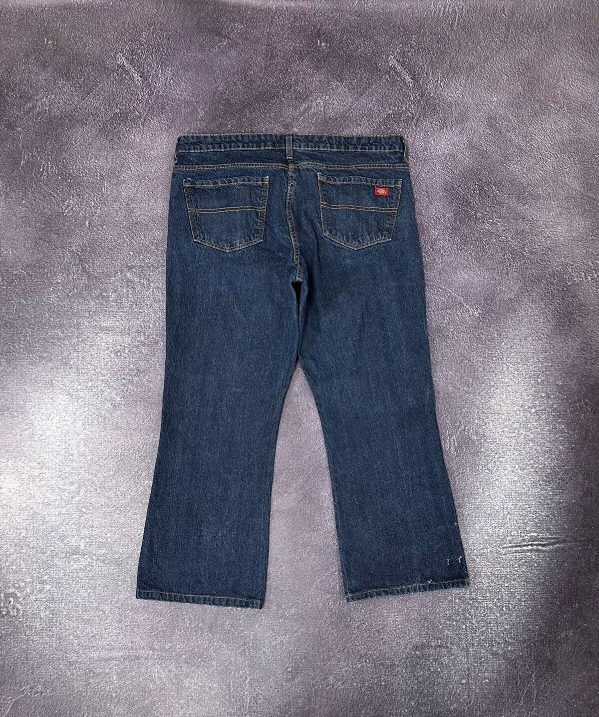 Pre-owned Dickies X Vintage Dickies Baggy Flared Blue Denim Y2k Work Jeans Pants