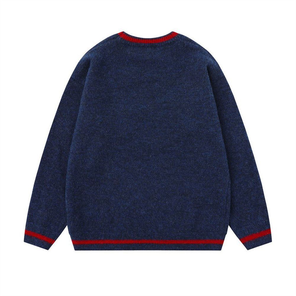 Vintage Men's loose casual letter embroidered round neck sweater y2k Size US M / EU 48-50 / 2 - 2 Thumbnail