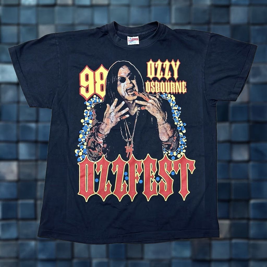 Band Tees × Ozzy Osbourne × Vintage Vintage 90s OZZ FEST T Shirt