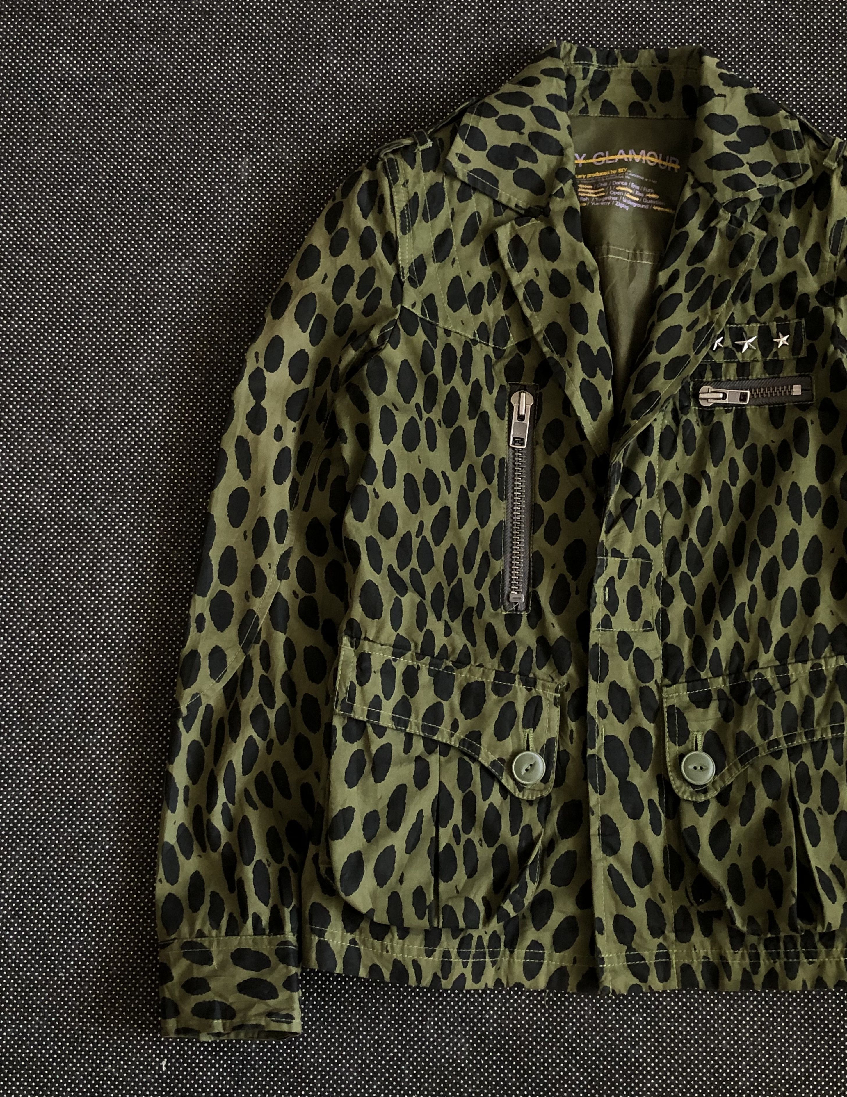 Japanese Brand SLY GLAMOUR JAPAN LEOPARD PRINT MILITARY JACKET 5-POCKETS Size US XS / EU 42 / 0 - 5 Thumbnail