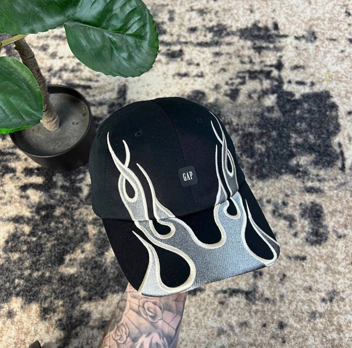 Balenciaga × Gap × Yeezy Yeezy Gap Flame Cap Black | Grailed