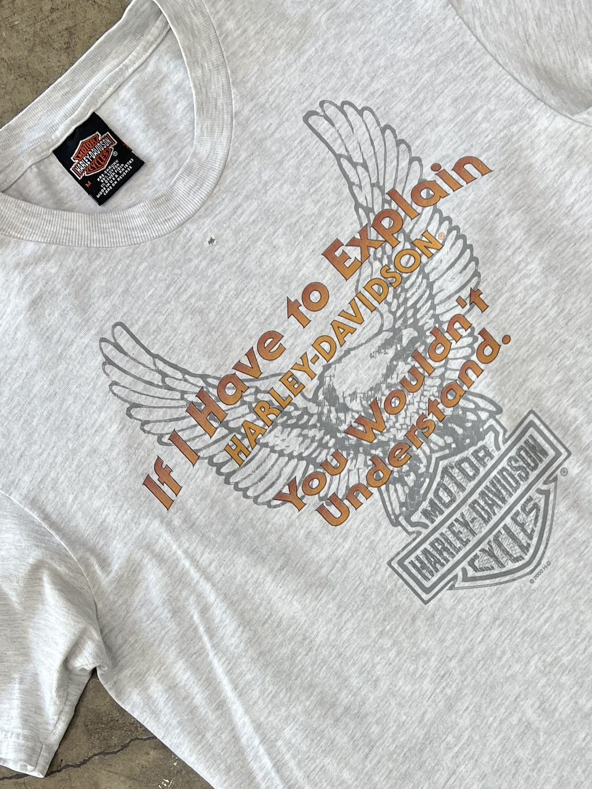 Harley Davidson Vintage 2000s Harley Davidson Explain Motorcycle Tee Medium Size US M / EU 48-50 / 2 - 4 Thumbnail