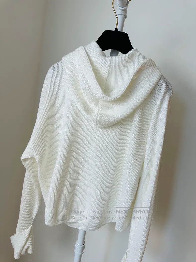 Brunello Cucinelli Brunello Cucinelli Hooded Knit Top Size L / US 10 / IT 46 - 5 Thumbnail