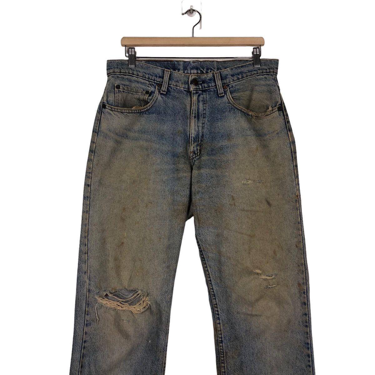 Levi's 🔥VINTAGE DISTRESSED DENIM JEANS LEVI’S MADE IN USA Size US 34 / EU 50 - 4 Thumbnail