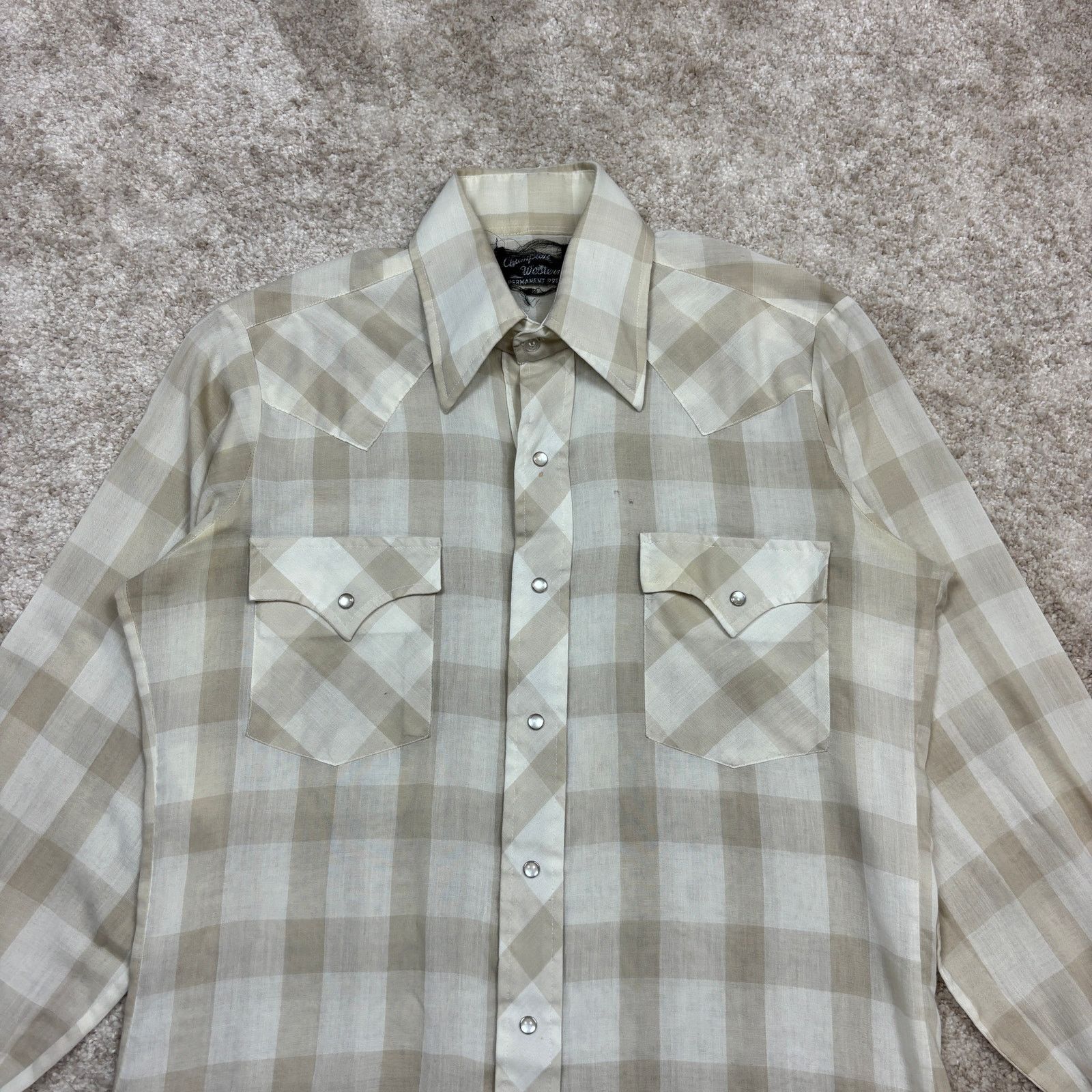 Cowboy Equipment × Vintage Vintage 70s Champion Westerns Pearl Snap Button Up Men's M Size US M / EU 48-50 / 2 - 2 Thumbnail