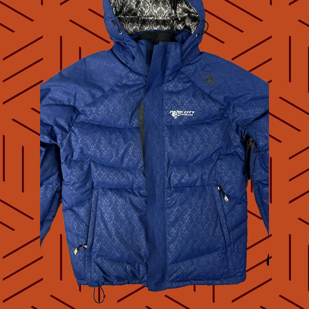 Spyder VINTAGE Spyder Park City Ski Team Heavy Down Parka Coat Men L Blue Nylon Skiing Coat Mens (Note: If not vintage, omit VINTAGE) Size US L / EU 52-54 / 3 - 1 Thumbnail