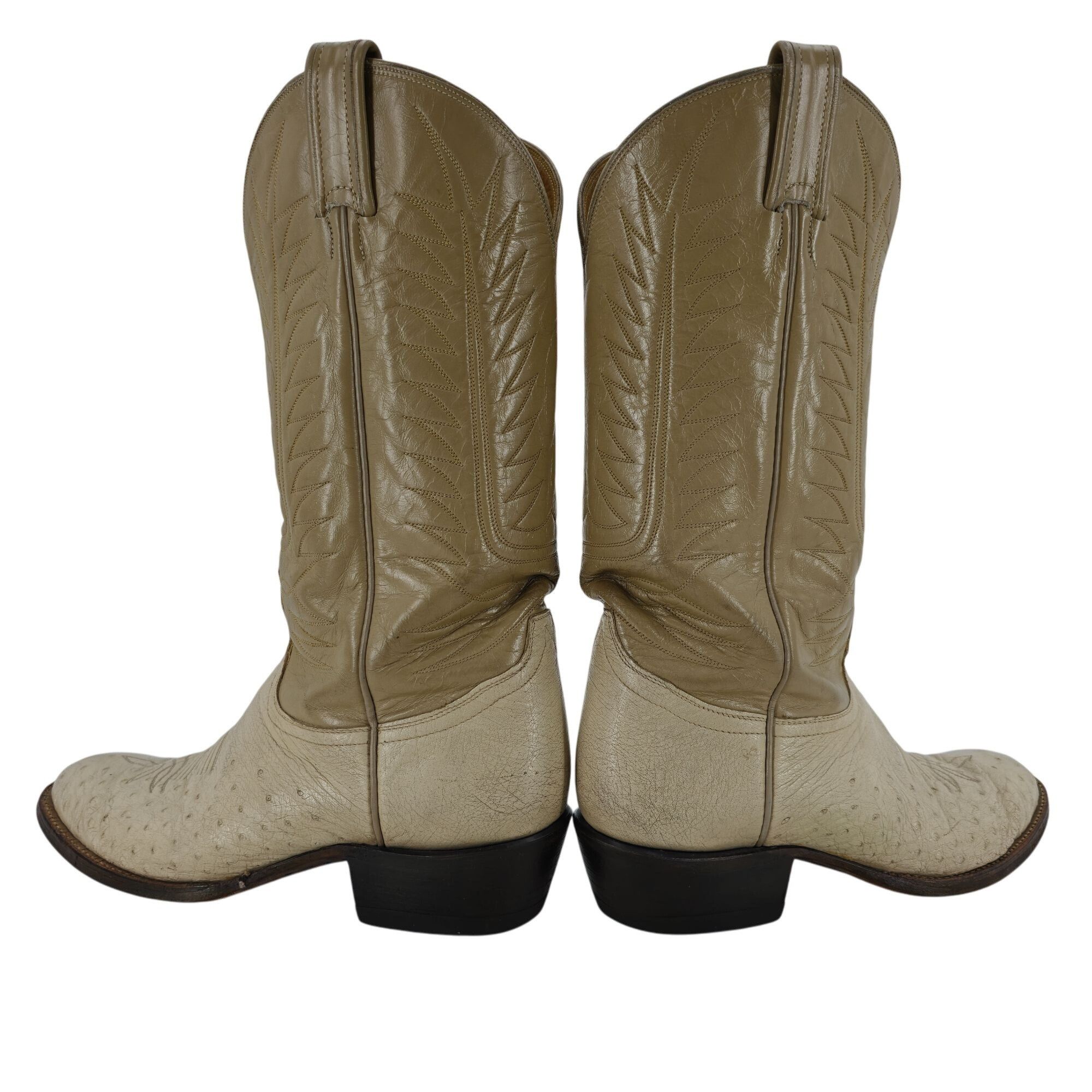 Tony Lama Tony Lama Exotic Ostrich Men Size 9.5D Cream Beige Leather Size US 9.5 / EU 42-43 - 20 Thumbnail