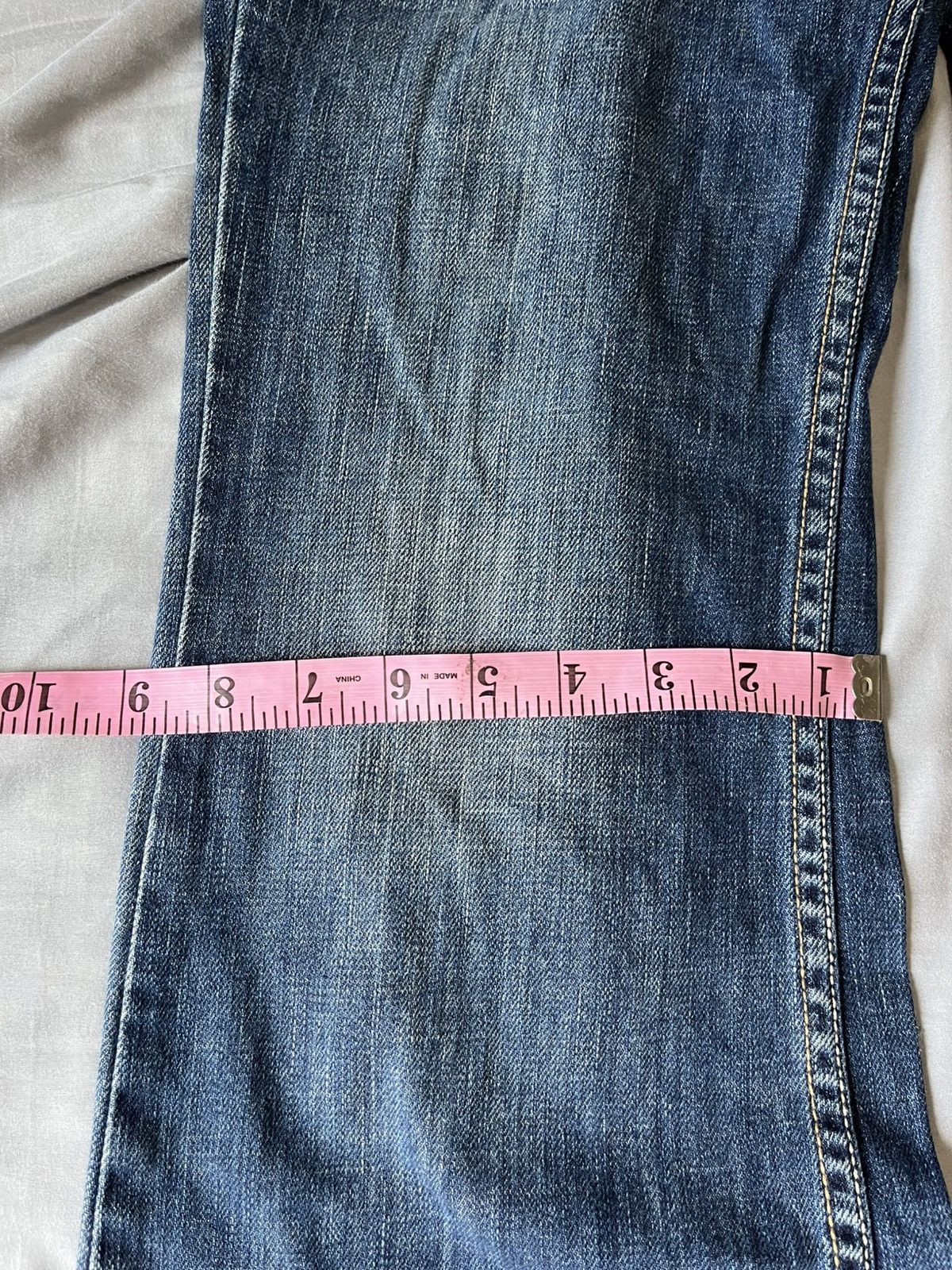 Other Y2K Mossimo Bootcut Jeans Distressed Hem (Sz 13) Size 34" / US 12 / IT 48 - 7 Thumbnail