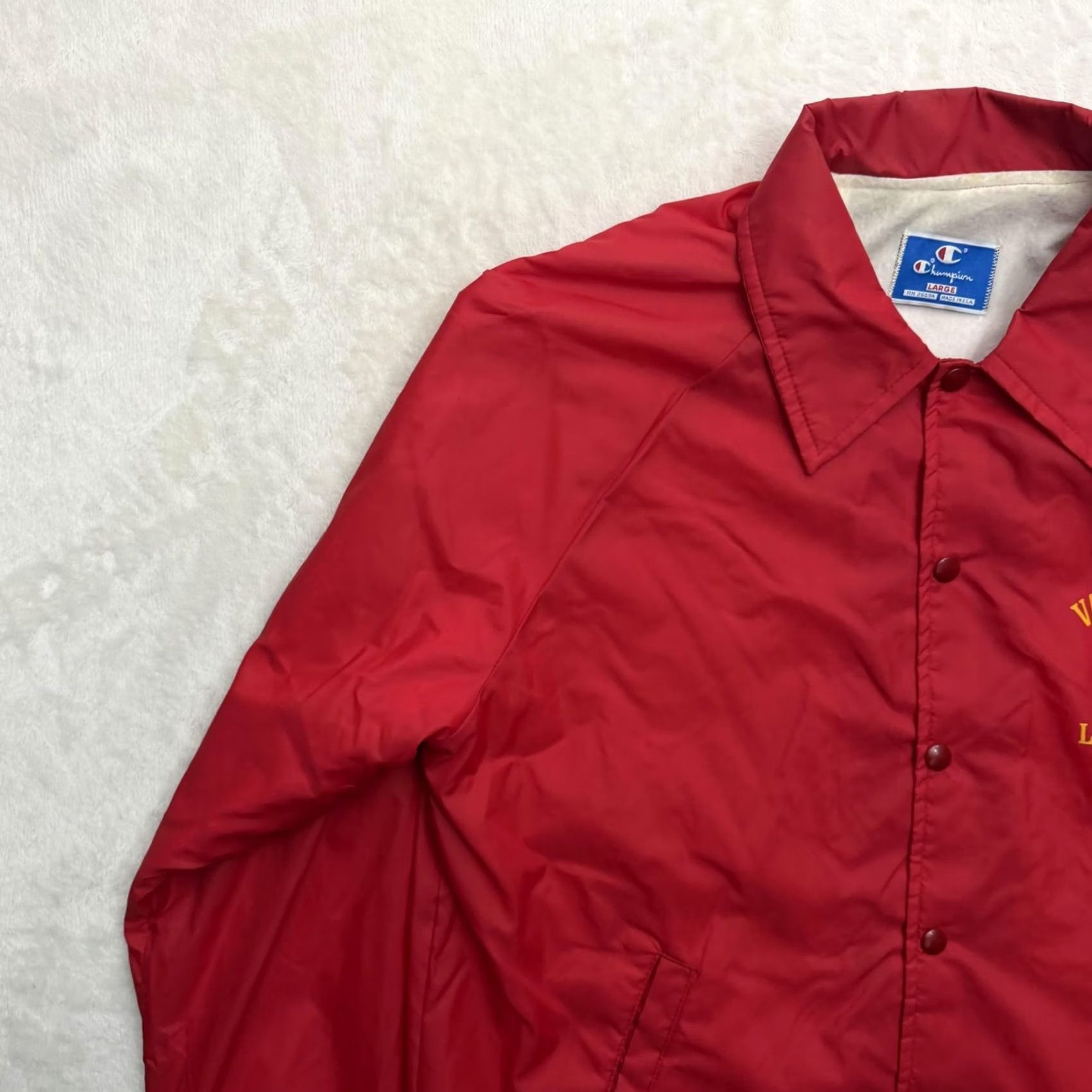 Champion VINTAGE Champion IU Varsity Letterman Jacket Mens Large Red Windbreaker USA Size US L / EU 52-54 / 3 - 6 Thumbnail