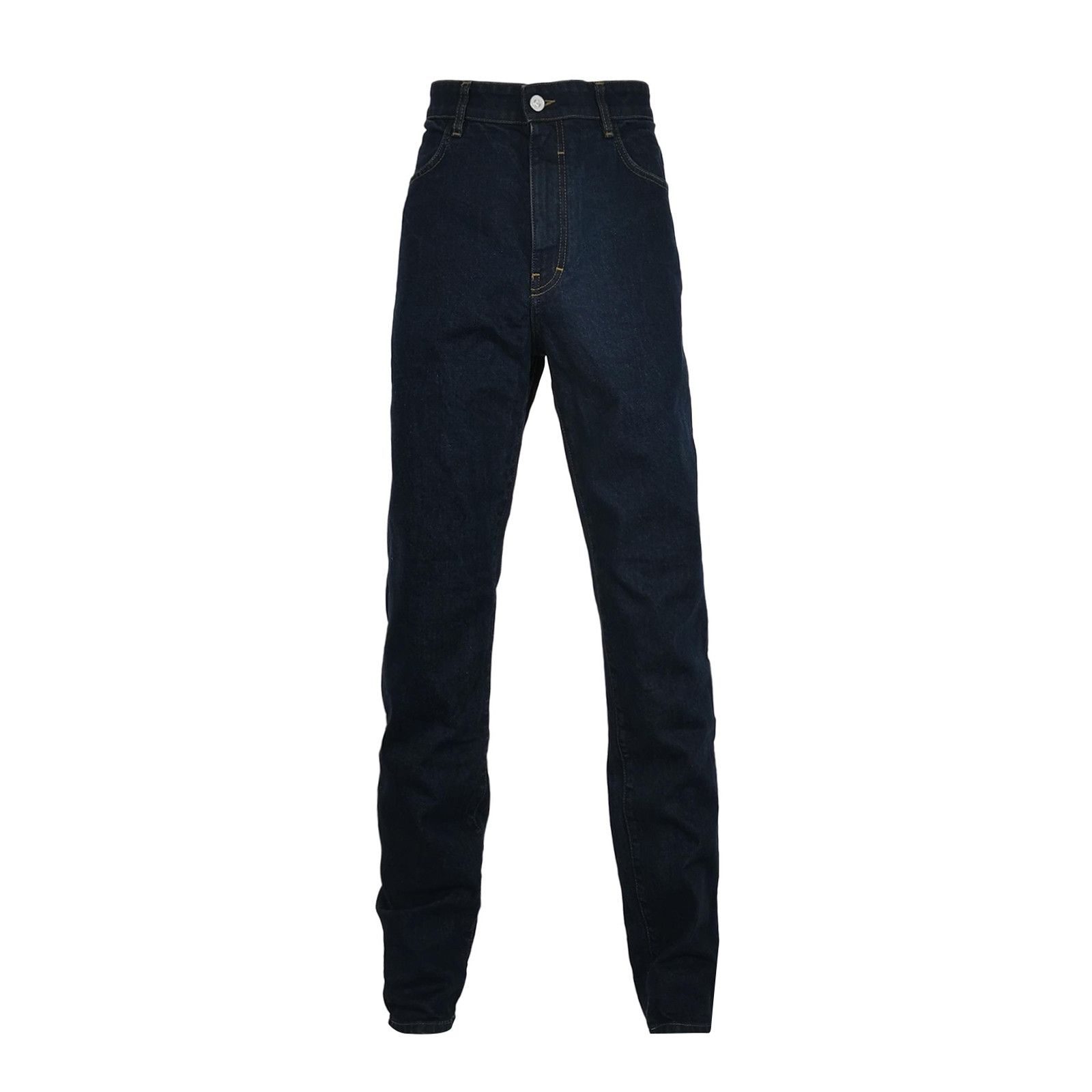Dark Blue High-Waisted Denim Jeans