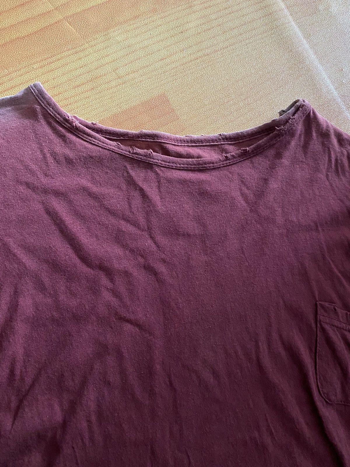 Japanese 15 basis bleached distressed pocket longsleeve