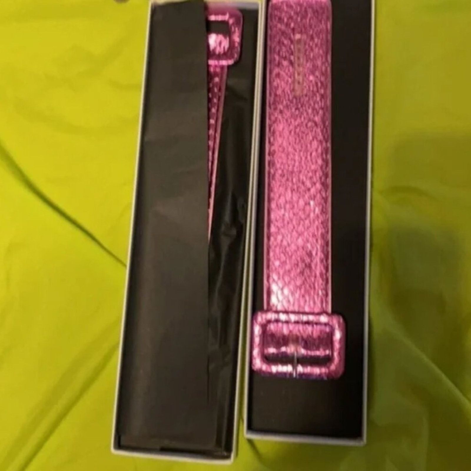 The Attico The Attico pair of Faux leather bracelets pink Size ONE SIZE - 8 Thumbnail