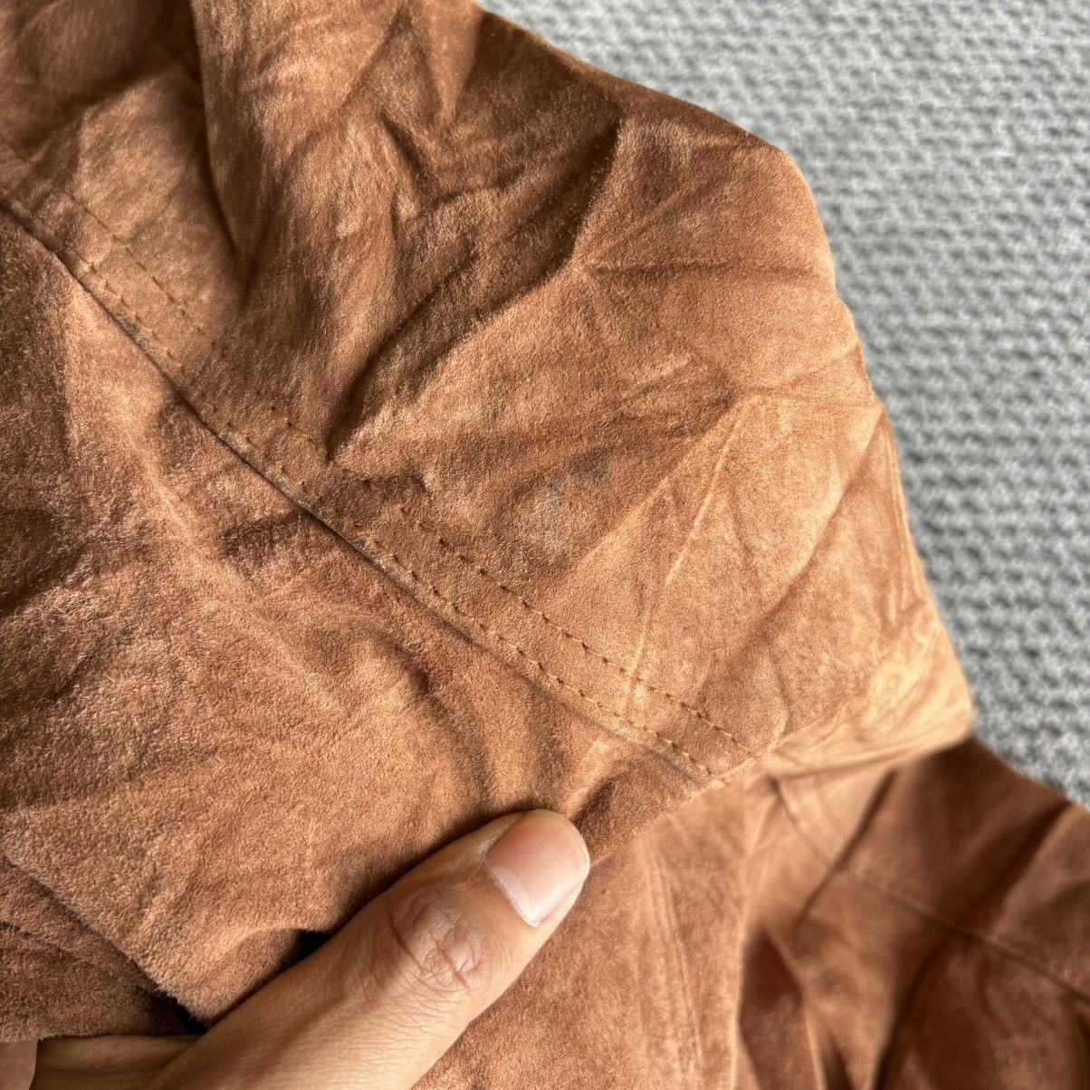 Genuine Leather Vintage Seahop Detroit Suede Leather Work Jacket Size L Size US L / EU 52-54 / 3 - 14 Thumbnail