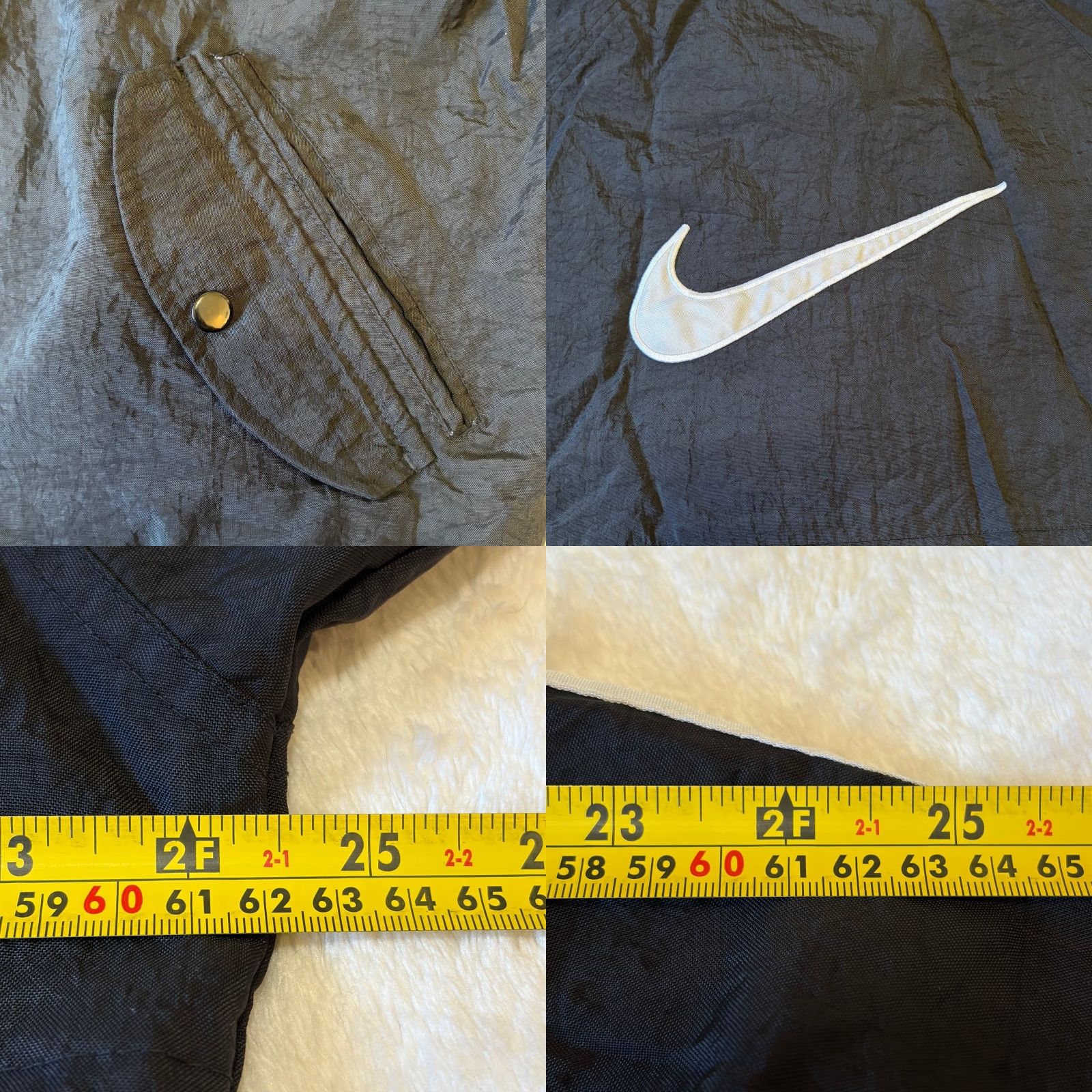 Nike VINTAGE Nike Windbreaker Jacket Mens M Black White Big Swoosh Logo 90s Retro Sports Casual Travel Bestseller Size US M / EU 48-50 / 2 - 8 Thumbnail