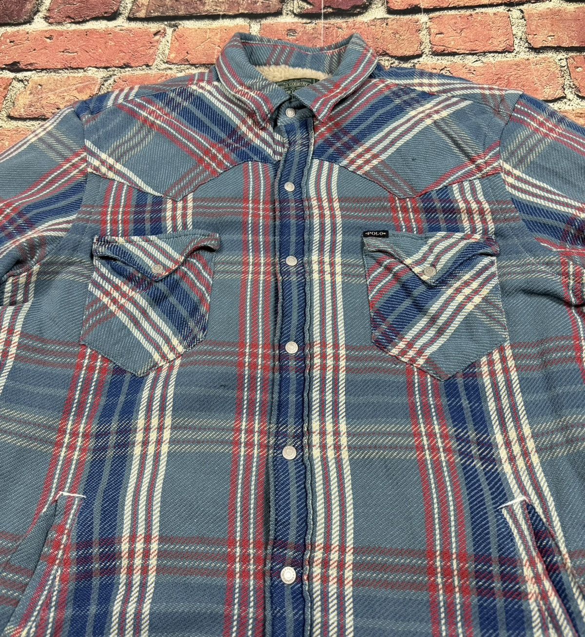 Polo Ralph Lauren Vintage Polo Country Ralph Lauren Flannel Jacket Sherpa Line Size US XL / EU 56 / 4 - 6 Thumbnail