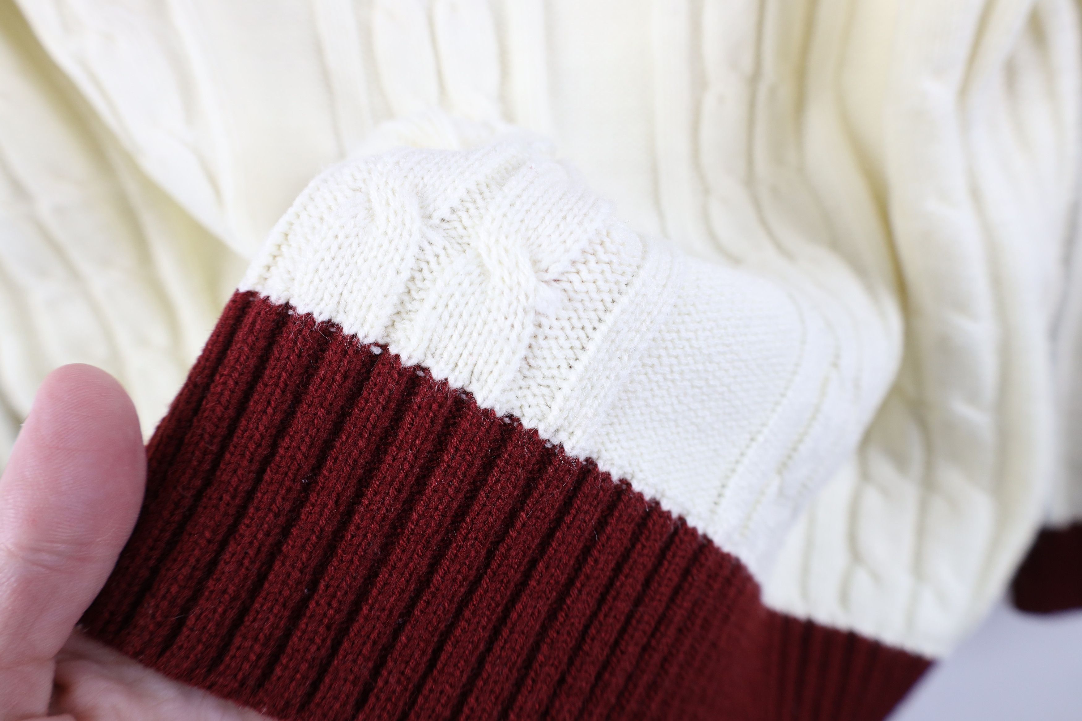 Vintage Vintage 70s Streetwear Ribbed Cable Knit Shawl Sweater Size US L / EU 52-54 / 3 - 4 Thumbnail