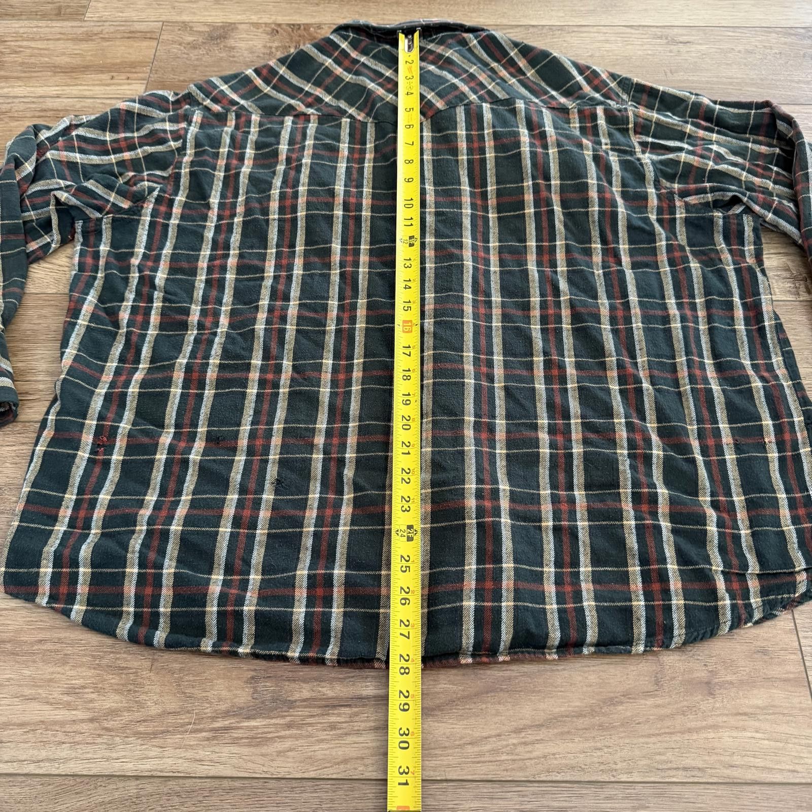Wrangler Vintage Wrangler Western Flannel Snap Shirt 90s Y2K Cowboy Size US XXL / EU 58 / 5 - 6 Thumbnail