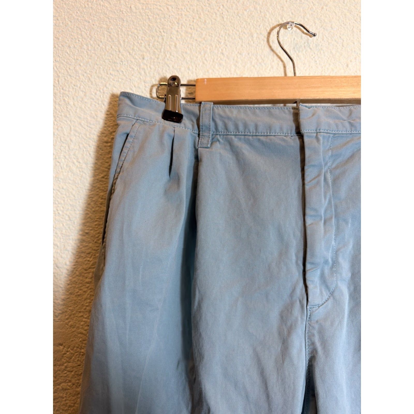 Gap Gap Pants Womens 14 Downtown Beige Chino High Rise Tapered Cotton Blue 32x28 Size 36" / US 14 / IT 50 - 4 Thumbnail