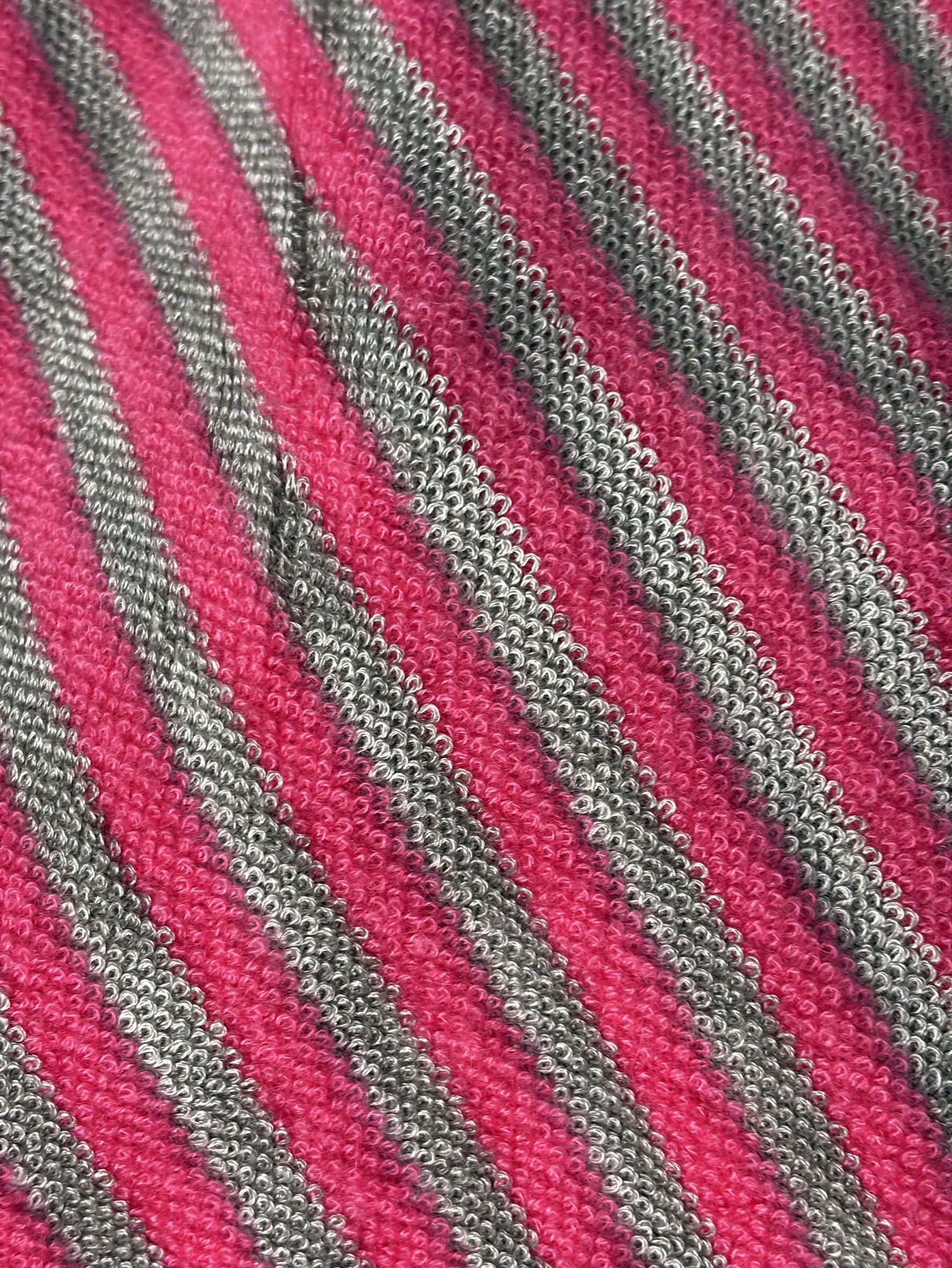 Chanel CHANEL Pink & Grey Striped Cashmere Silk Knit Cardigan Size XS / US 0-2 / IT 36-38 - 8 Thumbnail