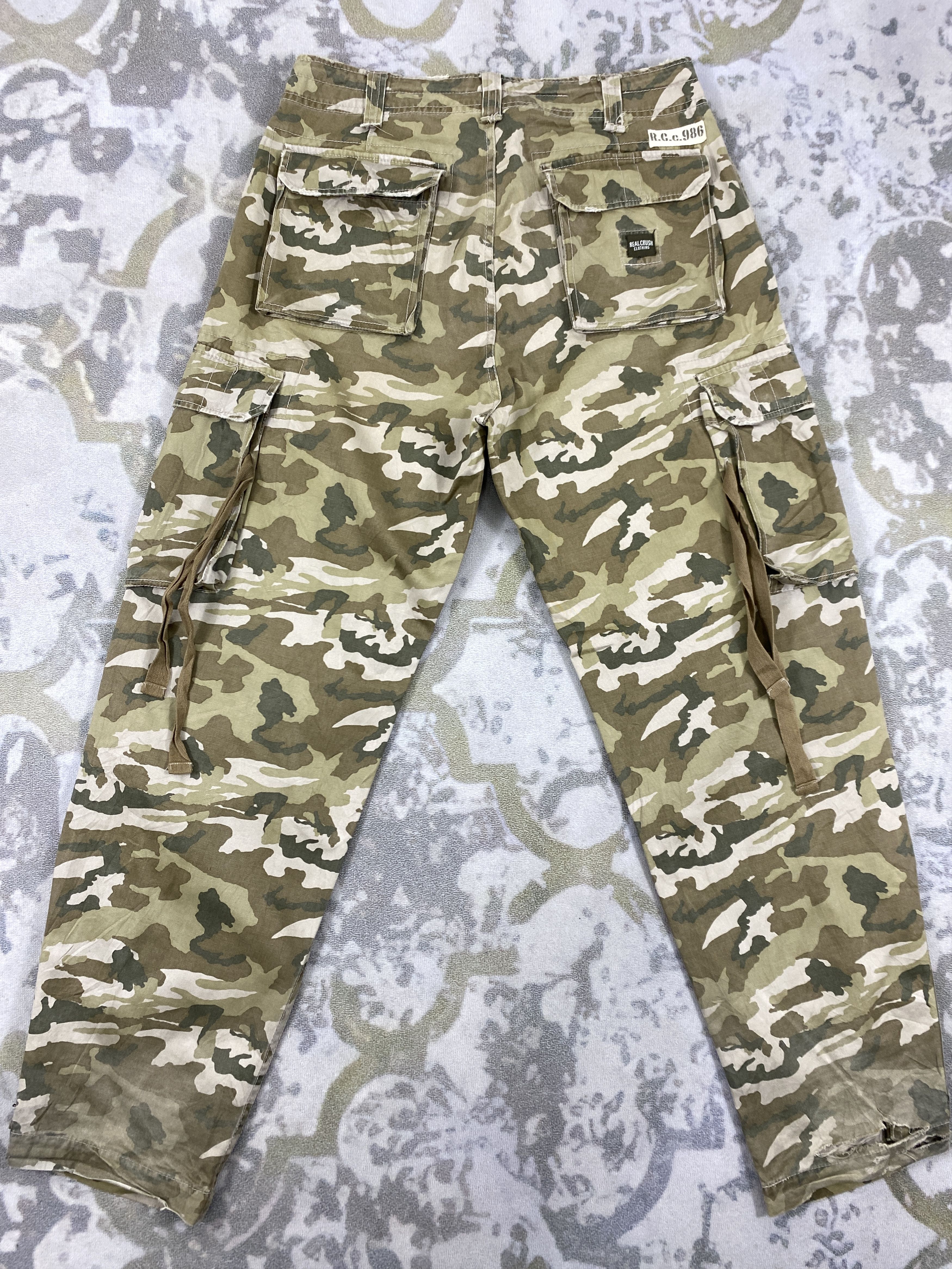 Japanese Brand Real Crush Clothing Camo Cargo Pants -CP304 Size US 32 / EU 48 - 2 Thumbnail