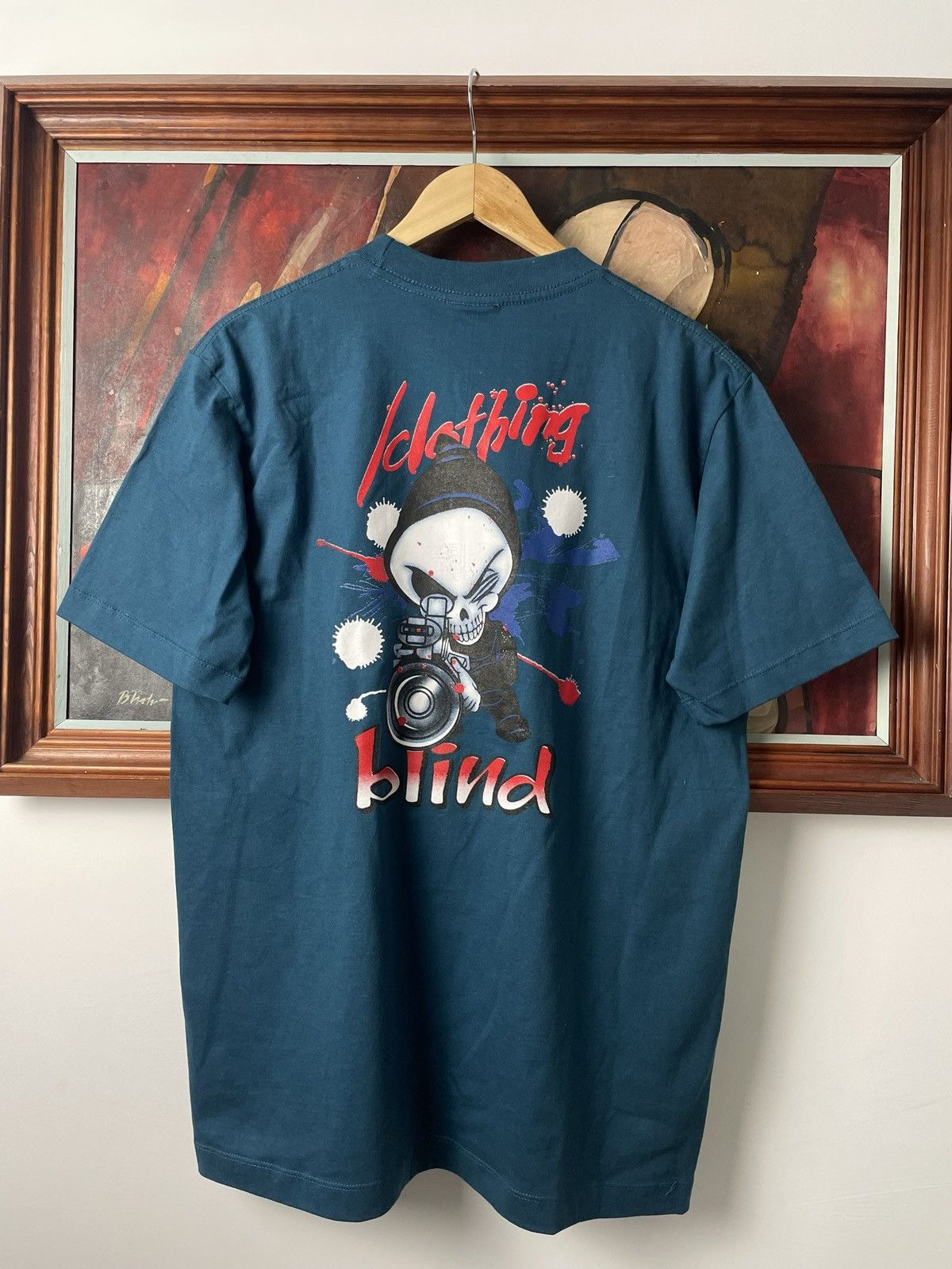 Vintage Blind Skateboards Vintage Skate Tee Rare Hype Reaper Blood Size US L / EU 52-54 / 3 - 1 Thumbnail
