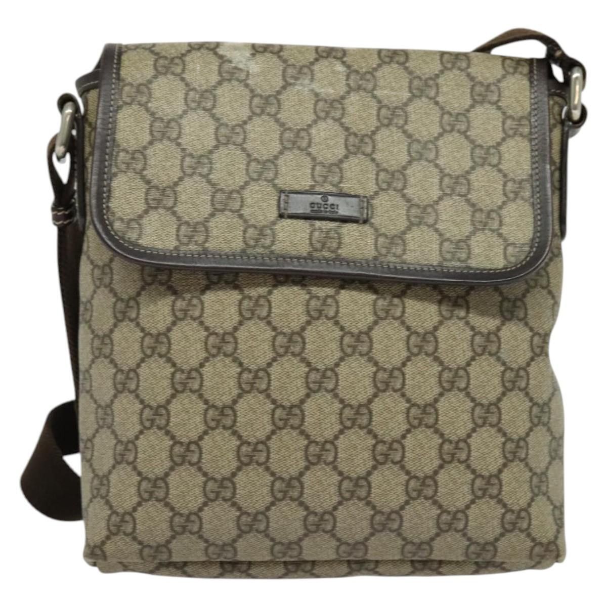 Gucci GUCCI GG Supreme Shoulder Bag Pvc Beige Silver Size ONE SIZE - 2 Thumbnail