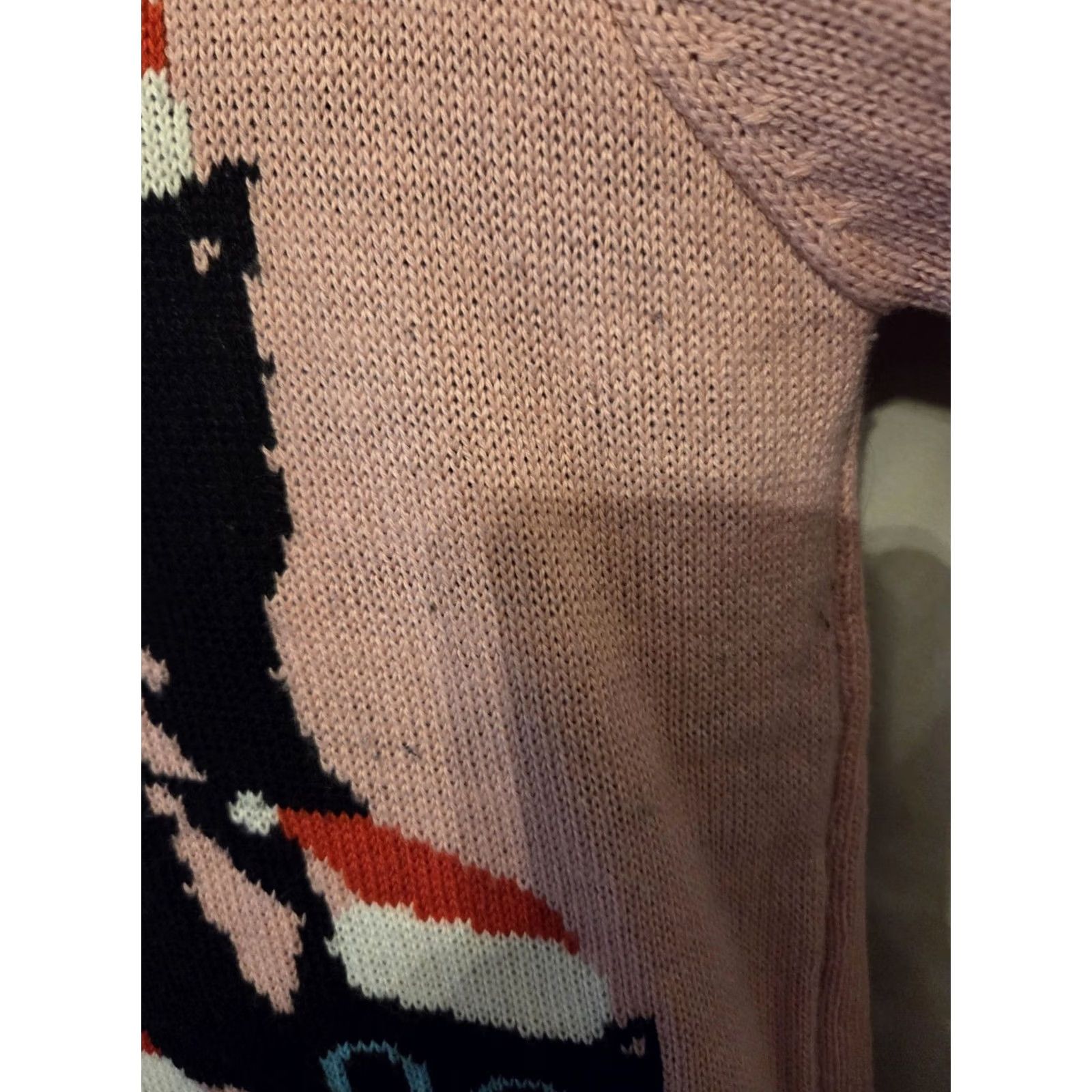 Vintage Lubot Ugly Christmas Sweater Womens XL Pink Cat Long Sleeve Size XL / US 12-14 / IT 48-50 - 7 Thumbnail