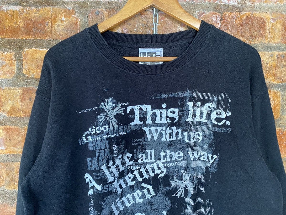 Japanese Brand Bay Leaf Japan cross and Poem anarchy sweatshirt Size US L / EU 52-54 / 3 - 4 Thumbnail