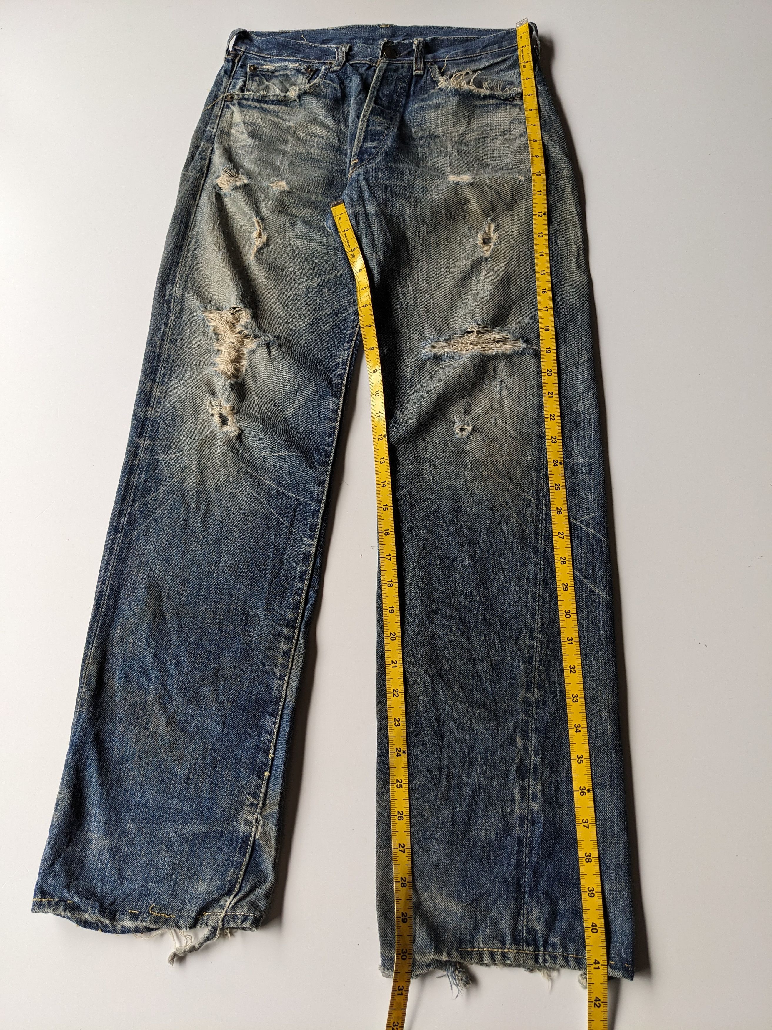 Levi's Vintage Levi's Big E redline selvedge distressed Size US 30 / EU 46 - 11 Thumbnail