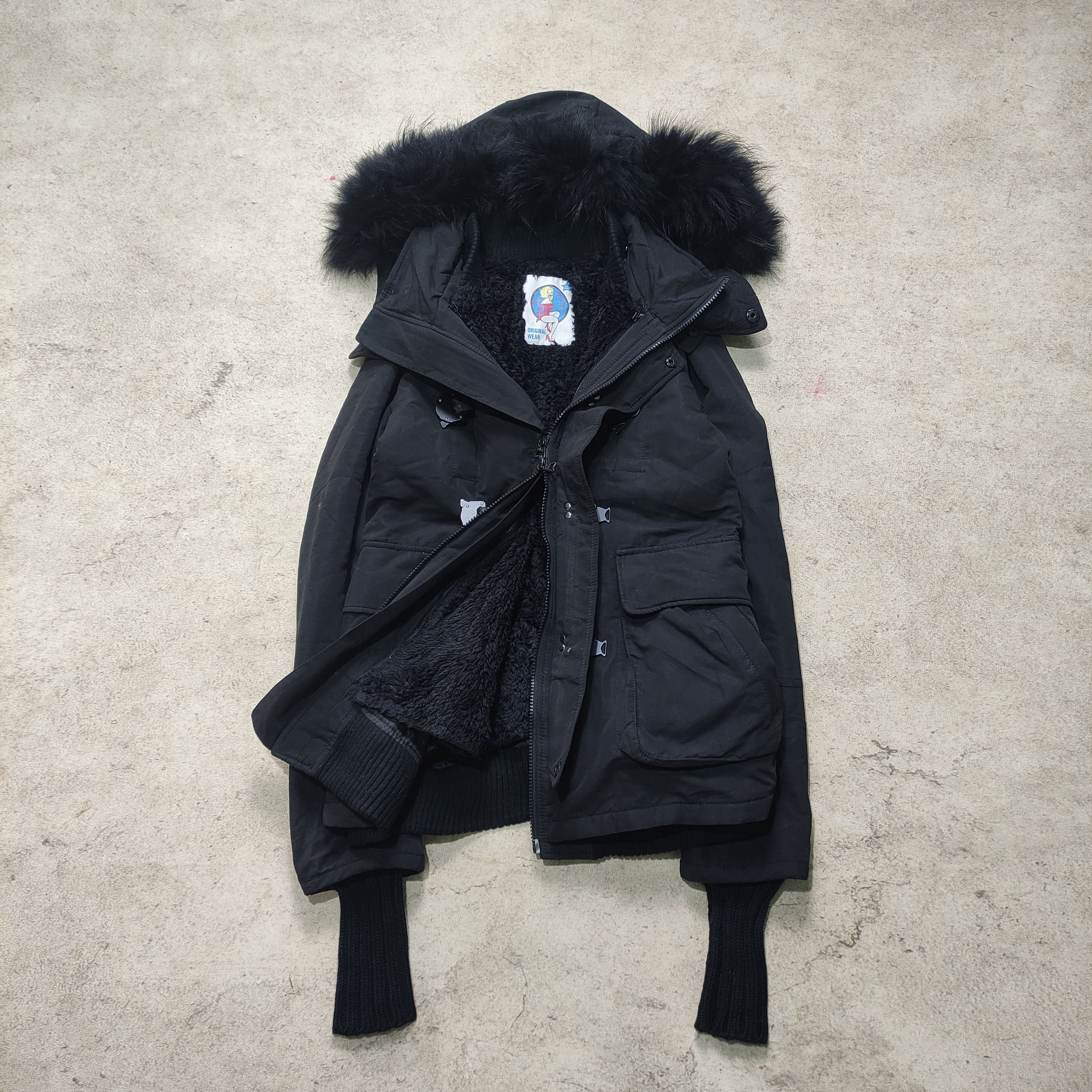 If Six Was Nine SLY Bondage Fur Raccoon Jacket 2000s L.G.B Size US M / EU 48-50 / 2 - 2 Thumbnail