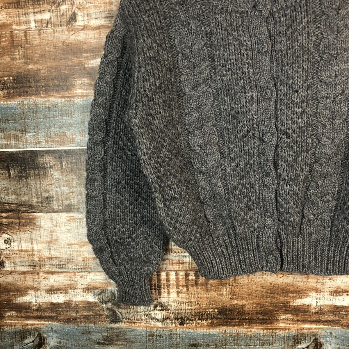Homespun Knitwear × Japanese Brand Navara vintage Grey Patterned Cardigans Knitwear #A1461 Size S / US 4 / IT 40 - 7 Thumbnail