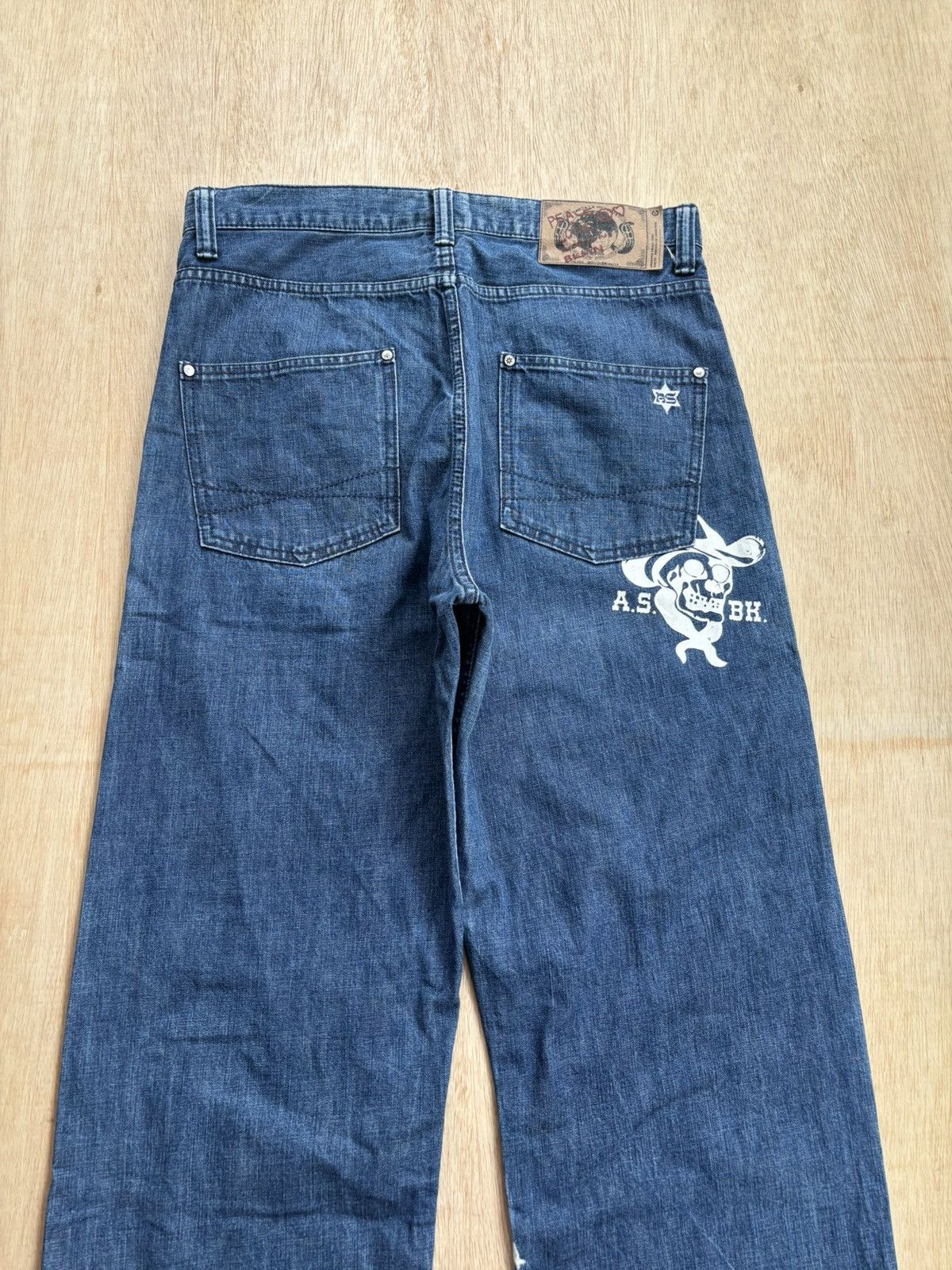 Hysteric Glamour × Japanese Brand The Fighting Suns Peace Love Denim Jeans Size US 31 - 3 Thumbnail