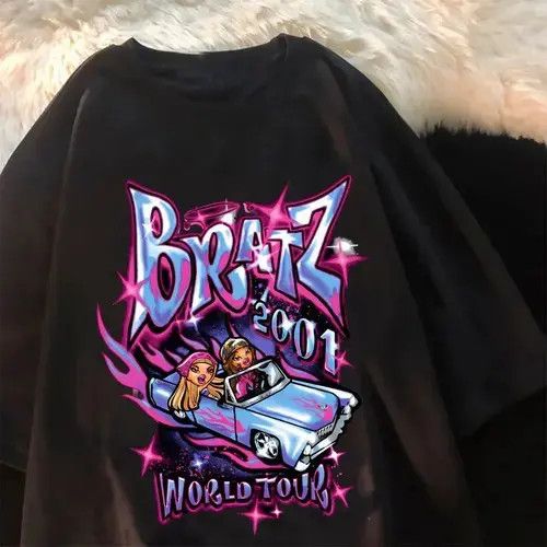 High Sport × Individualized Shirts × Japanese Brand Y2K Bratz Graphic Printed Short Sleeve T-Shirts Size US L / EU 52-54 / 3 - 3 Thumbnail