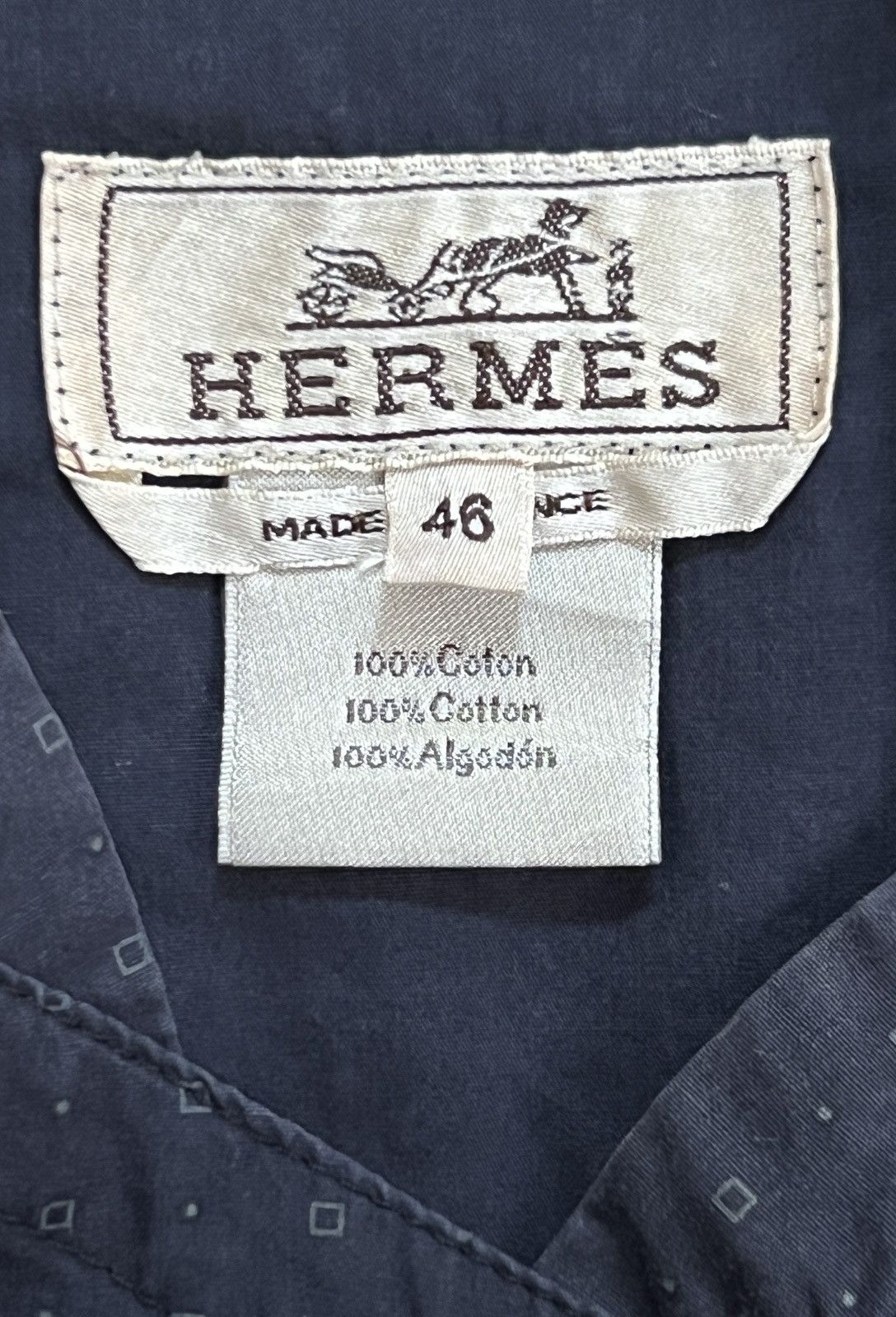 Hermes Hermes navy boatneck shirt Size US M / EU 48-50 / 2 - 11 Thumbnail