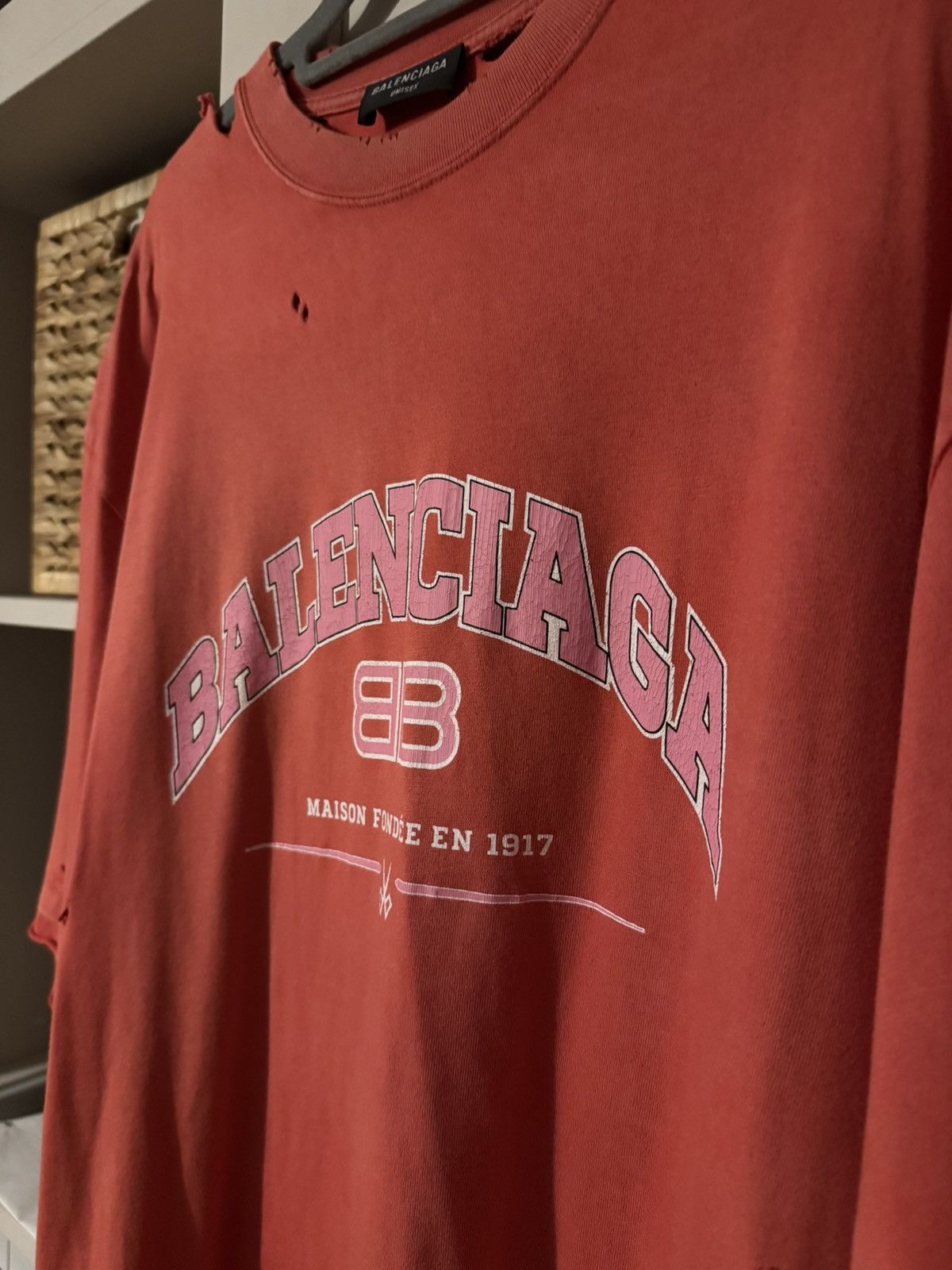 Balenciaga Balenciaga maison fondee t shirt red/pink Size US S / EU 44-46 / 1 - 3 Thumbnail