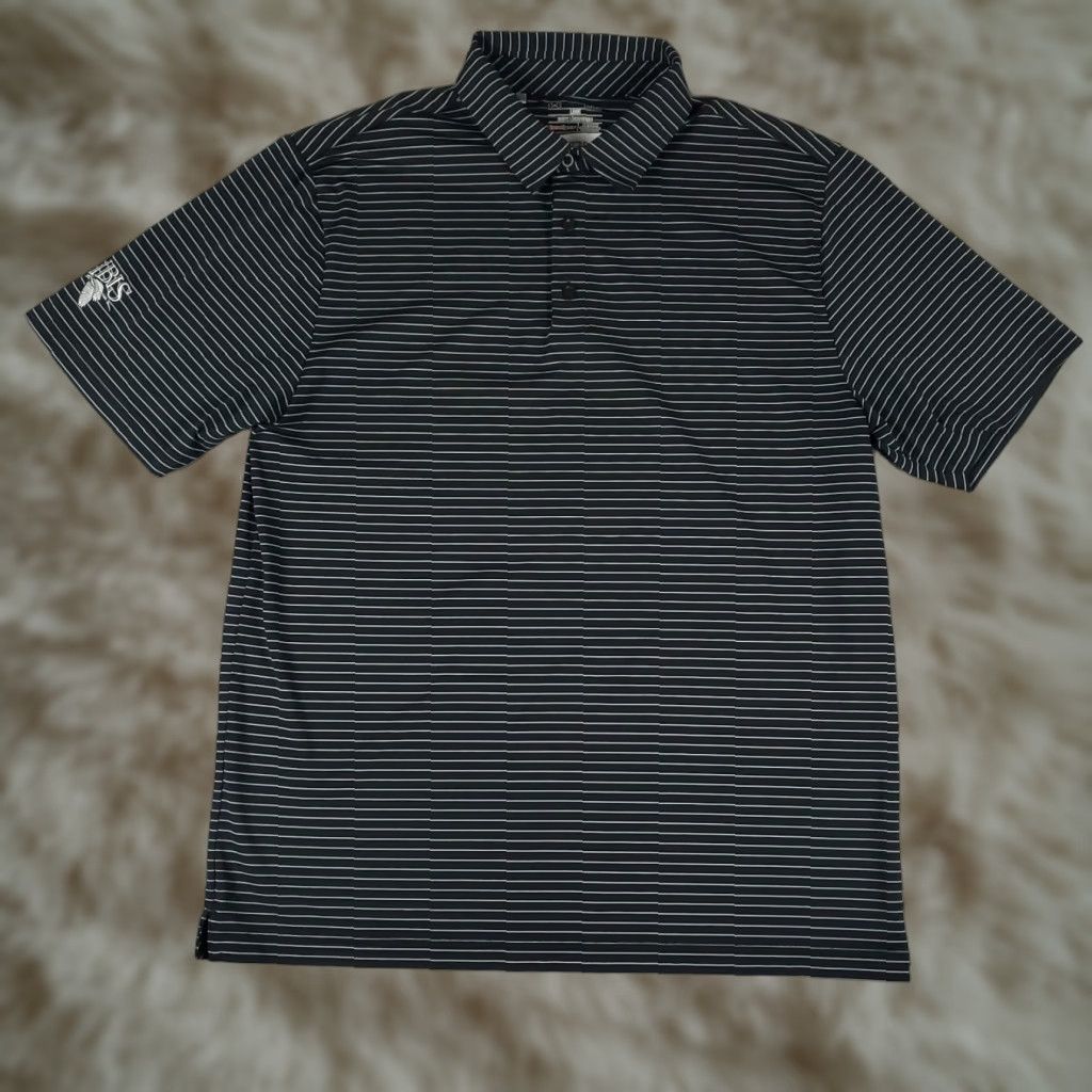 Under Armour Under Armour Shirt Mens Large Black Striped Polo Short Sleeve Golf Casual Size US L / EU 52-54 / 3 - 1 Thumbnail
