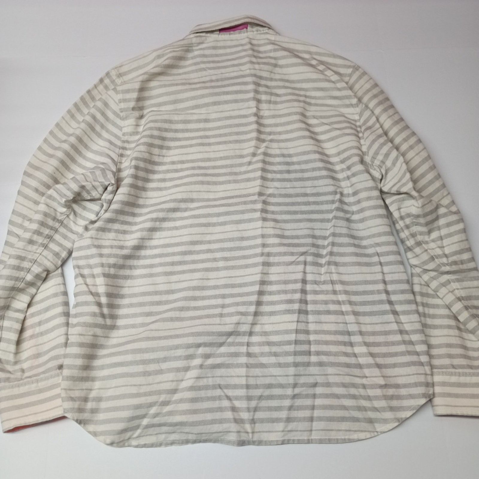 Tommy Bahama Tommy Bahama Shirt Men's XL White Gray Stripe Linen Blend Size US XL / EU 56 / 4 - 9 Thumbnail