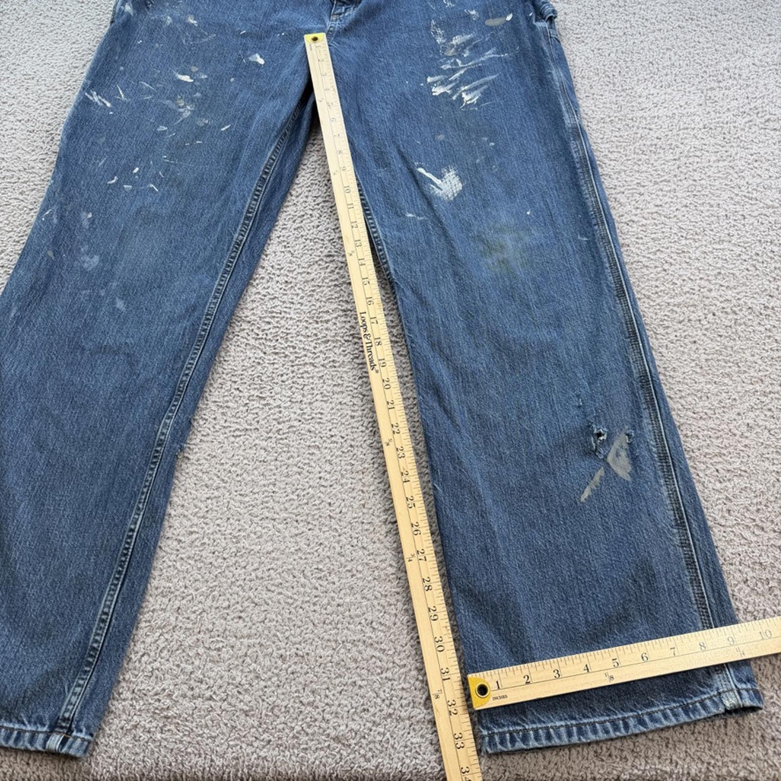 Carhartt Carhartt Loose Fit Carpenter Jeans 40x34 Distressed Paint Size US 40 / EU 56 - 4 Thumbnail