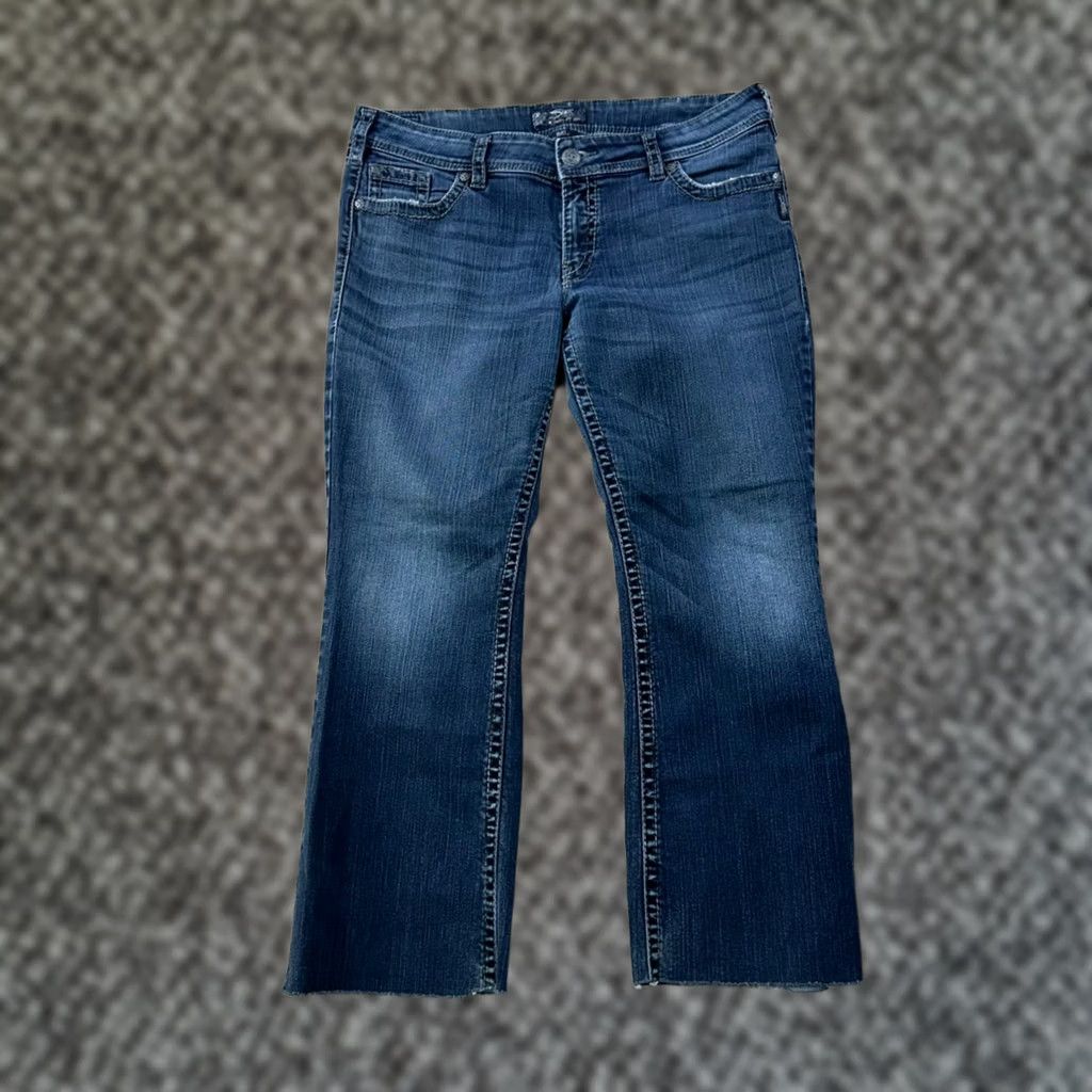 Silver Jeans Co. Silver Jeans Suki Bootcut Jeans Women's 36x28 Blue Denim Stretch Slim Mid Rise 5-Pocket Denim Pants Regular Size Size 25" / US 0 / IT 36 - 1 Thumbnail