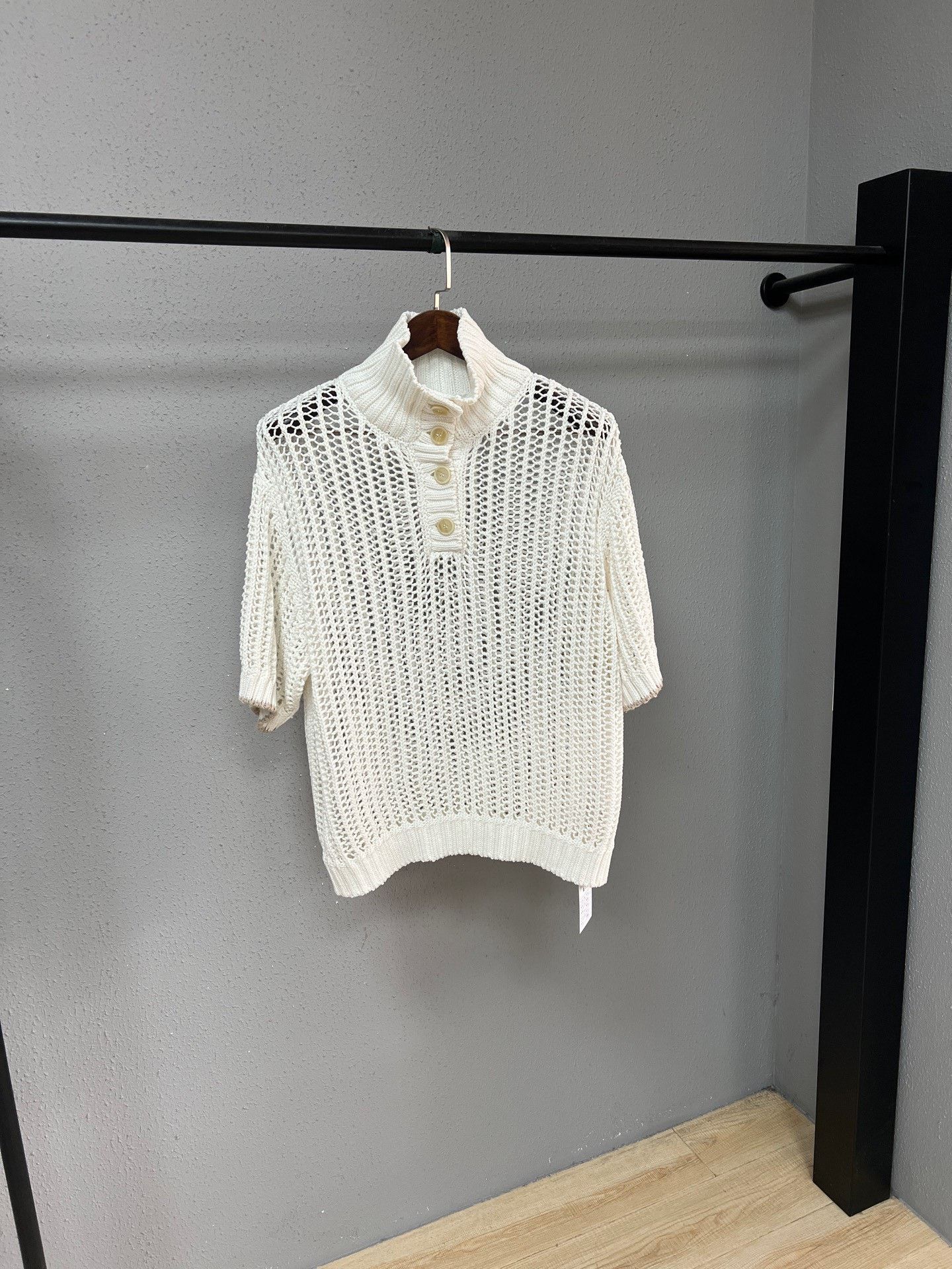 Brunello Cucinelli Brunello Cucinelli Knit Loose Polo Size US M / EU 48-50 / 2 - 1 Thumbnail