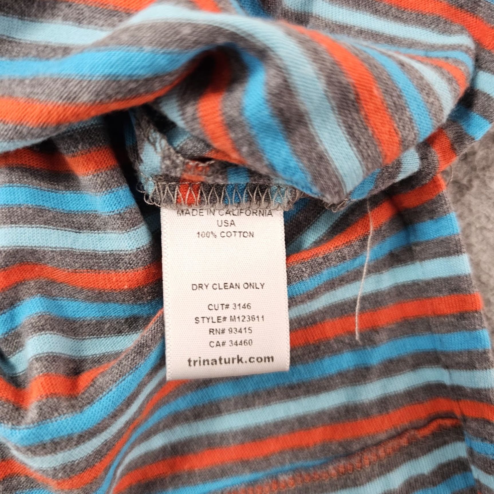 Mr Turk MR TURK Shirt Mens Small Blue Orange Striped Cotton Pullover Made USA Retro Polo Short Sleeve Collared Vintage No Size US S / EU 44-46 / 1 - 4 Thumbnail