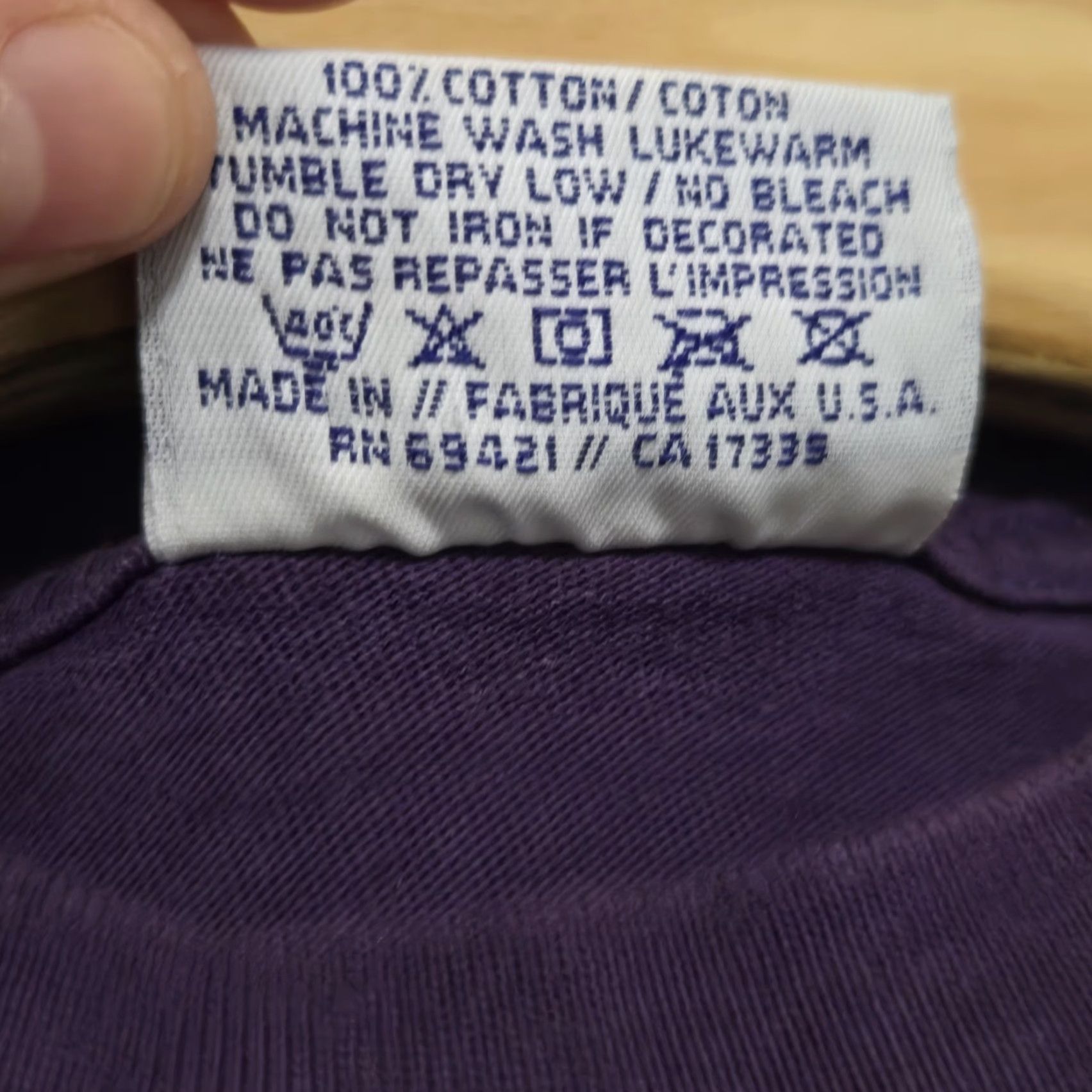 Reebok VINTAGE Reebok Shirt Mens Medium Purple Single Stitch Tee 90s Logo Graphic Crew Neck Short Sleeve Cotton Size US M / EU 48-50 / 2 - 7 Thumbnail