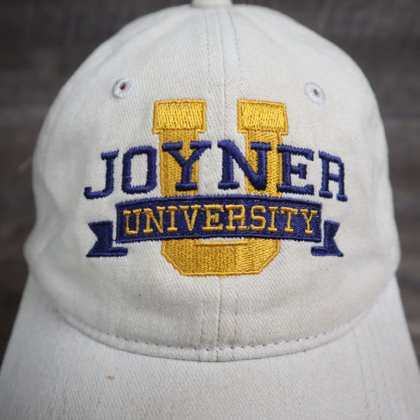 Logo 7 Joyner University College White Embroidered Hat Logo Adult Adjustable Hat Men White Embroidered Logo Adjustable Victory? Size ONE SIZE - 2 Thumbnail