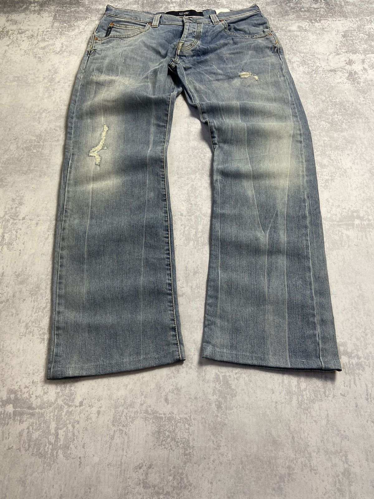 Other RARE Armani Jeans Y2K Vintage Baggy Dirty Distressed Pants Size US 33 - 12 Thumbnail